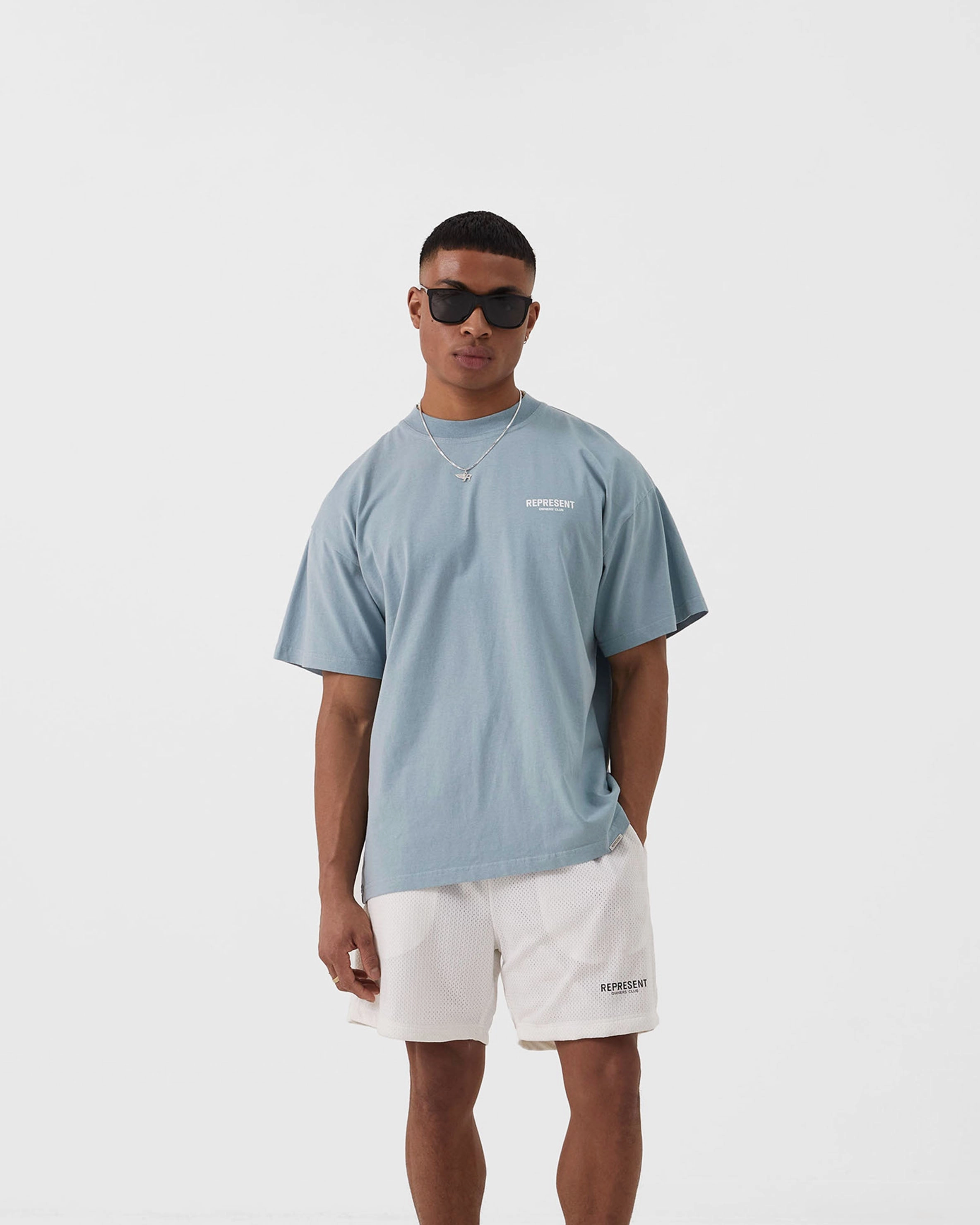 Soft and Relaxed Represent Owners Club T-Shirt - Powder Blue