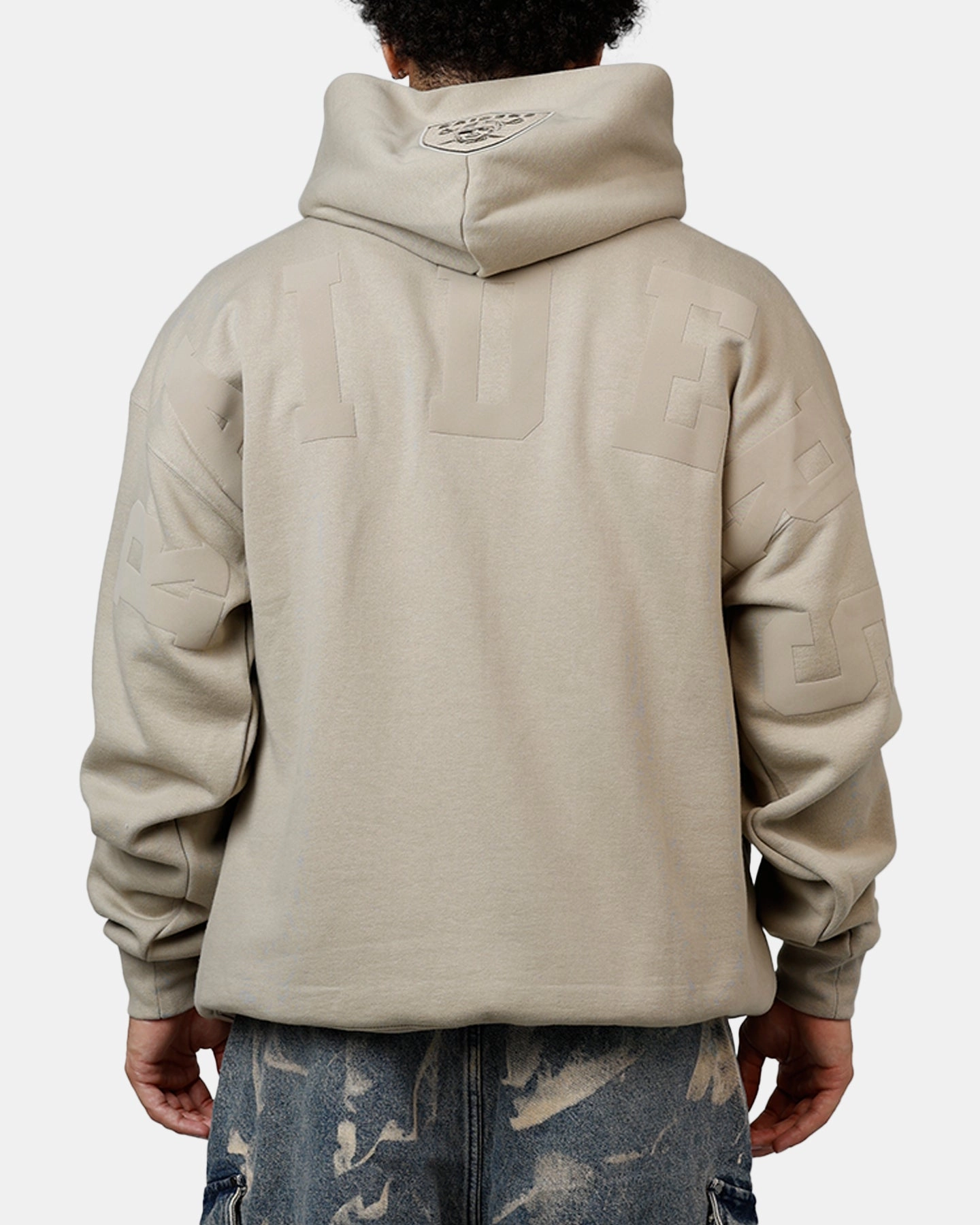Pro Standard Las Vegas Raiders Wingspan Hoodie Taupe Bohemian style ribbed texture