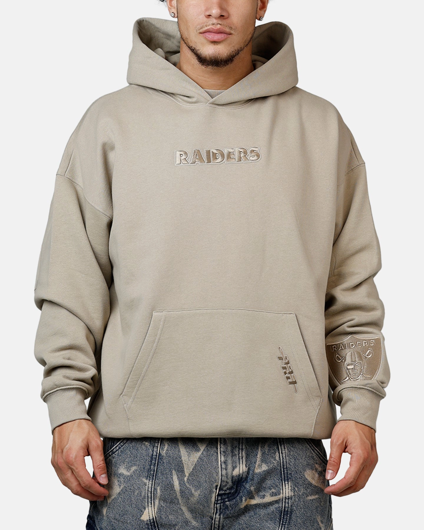 Pro Standard Las Vegas Raiders Wingspan Hoodie Taupe HygienicCoating