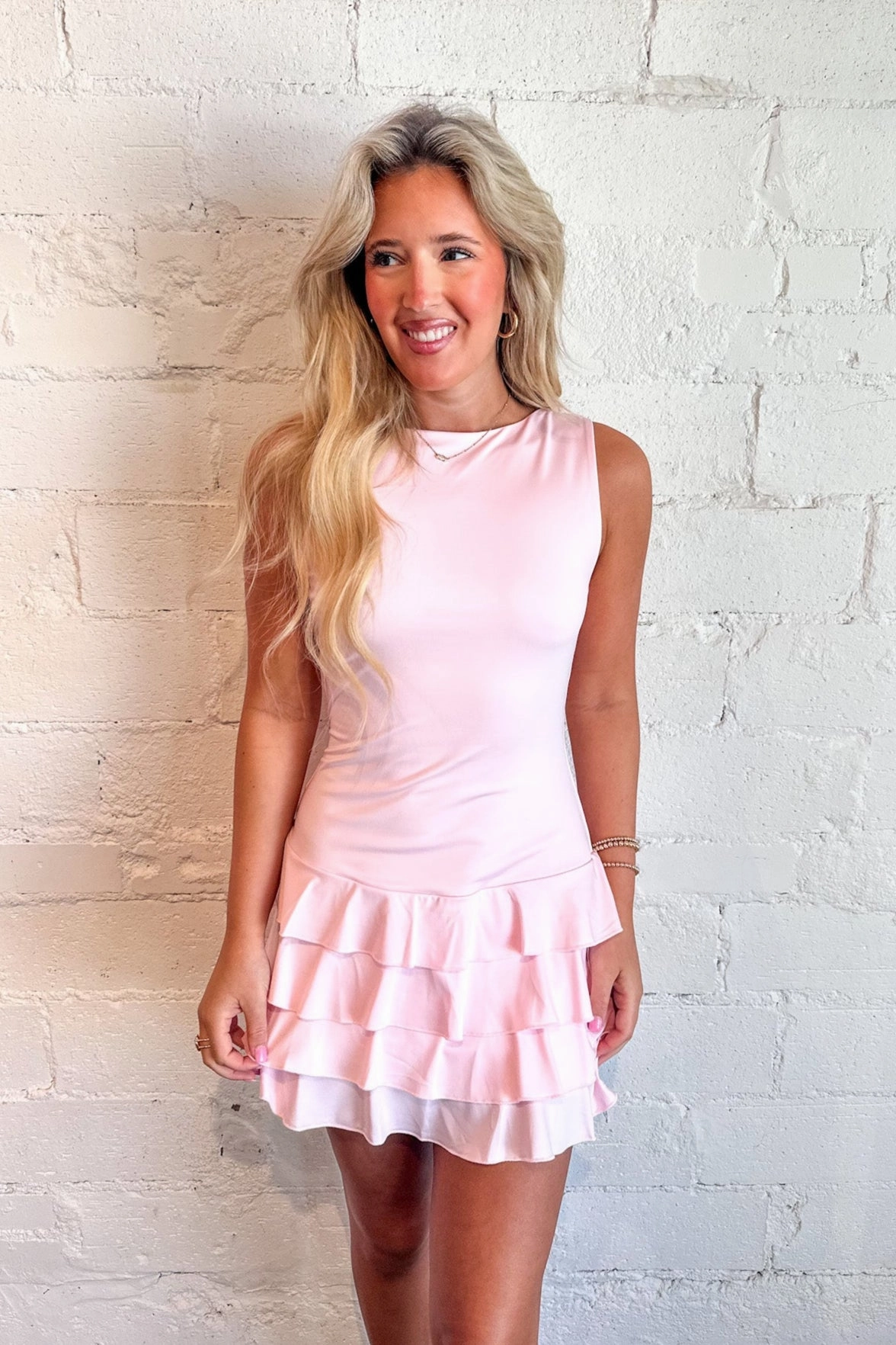 Sunset Rose Dress Recycled-Material