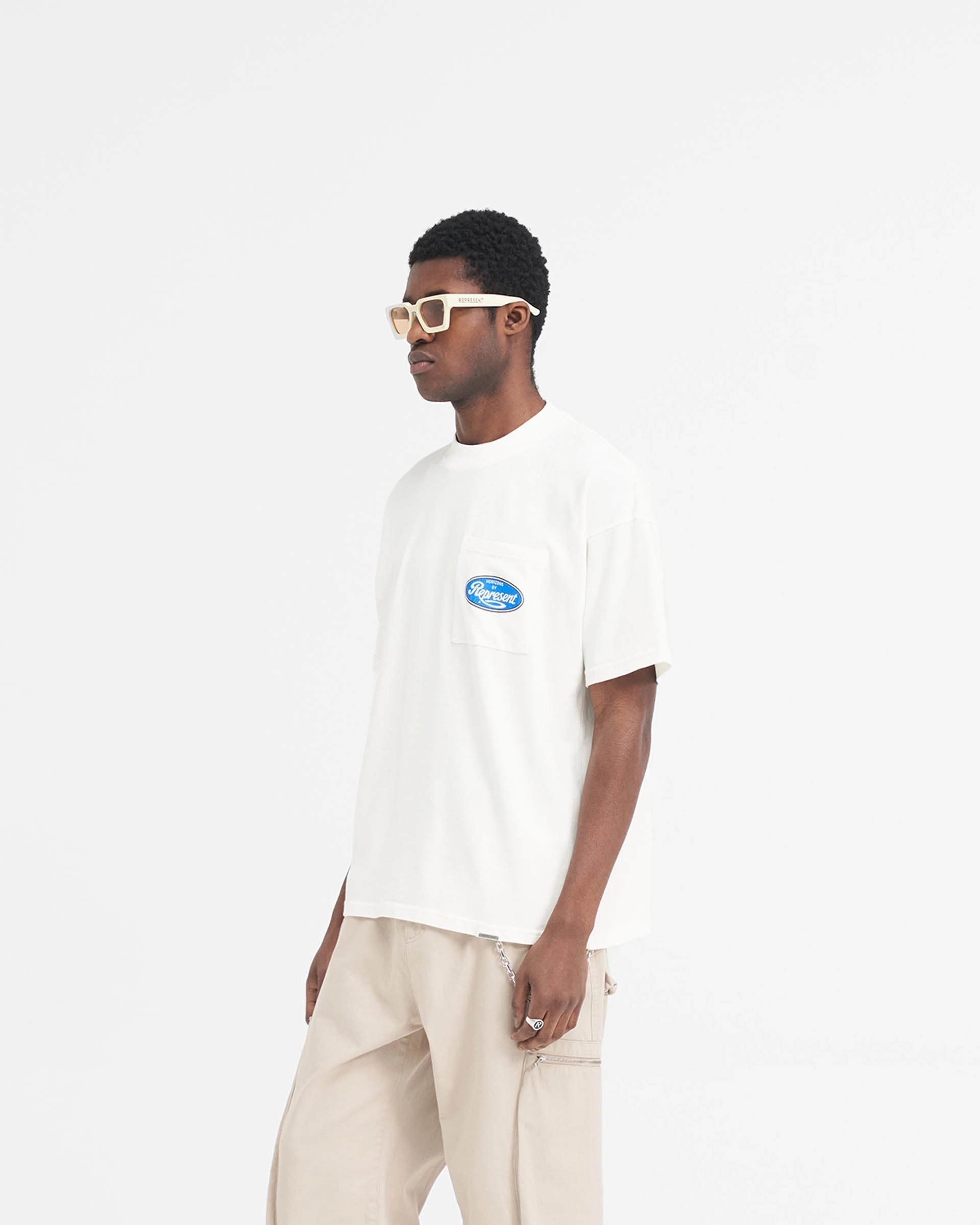 Classic Parts T-Shirt - Flat White Polka Dot Pattern Soft Knit