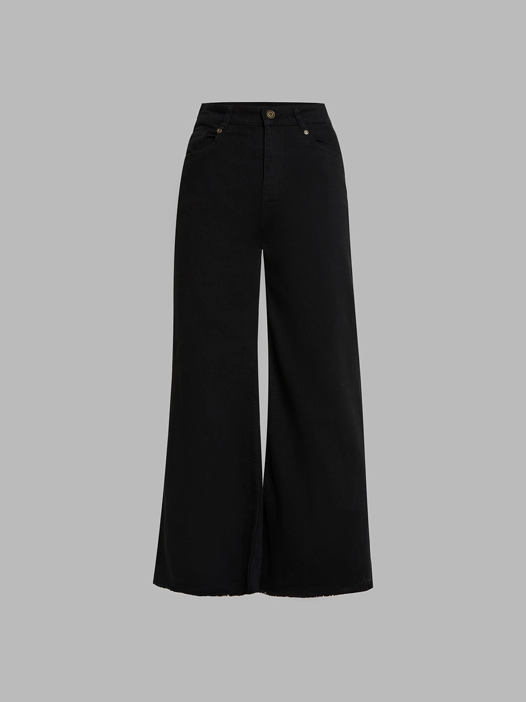 Stylish Vibrant 24/7 Comfort Black High-Rise Stretchable Wide-Leg Denim Jeans