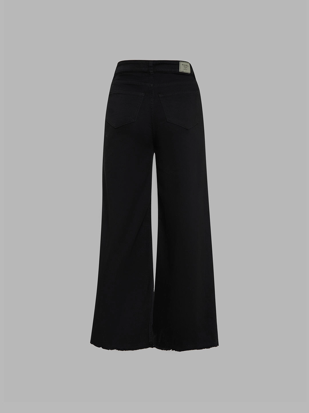 24/7 Comfort Black High-Rise Stretchable Wide-Leg Denim Jeans Light Stretch Stylish Waistband