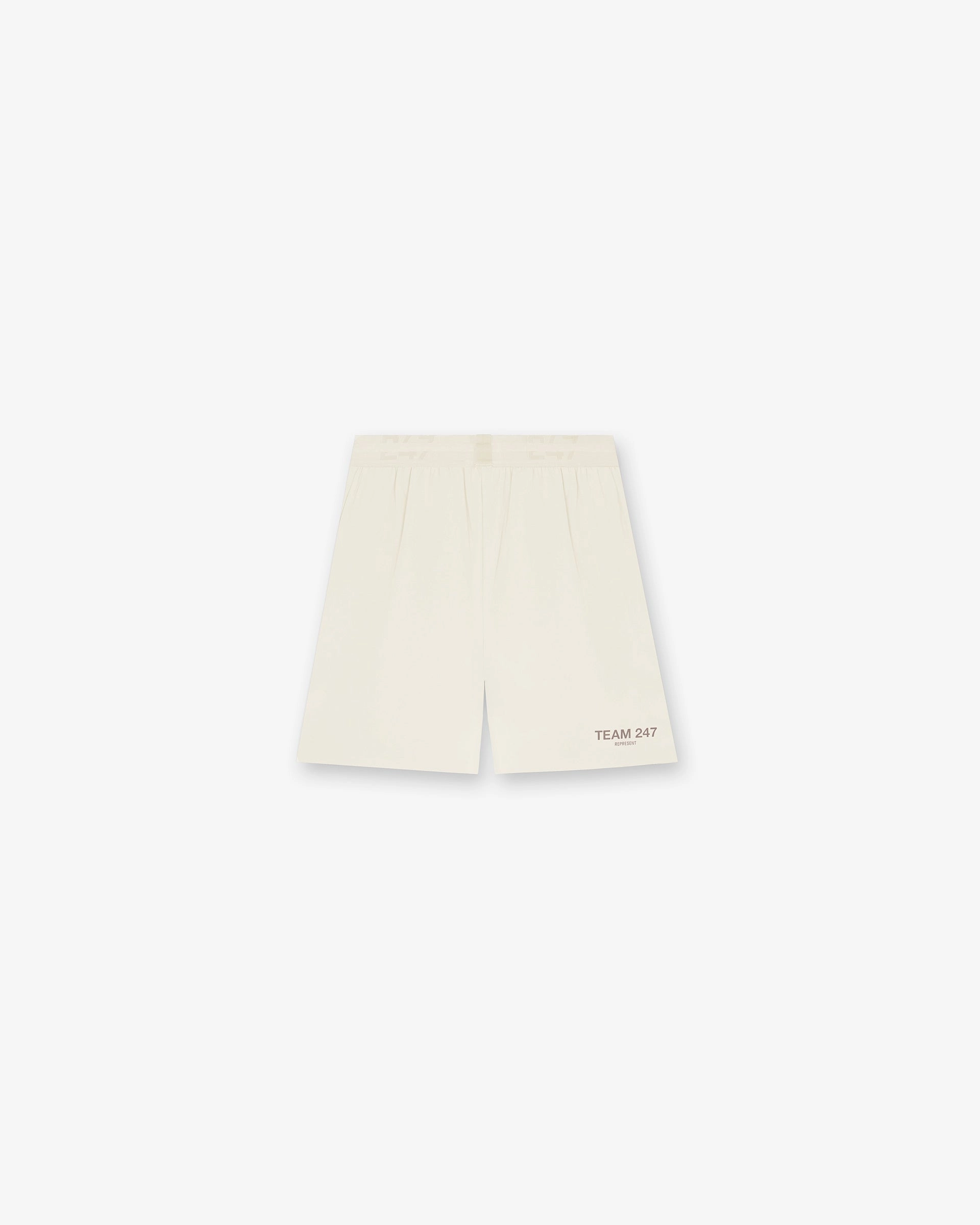 Reinforced Stitching Simple Cut Team 247 Fused Shorts - Cream