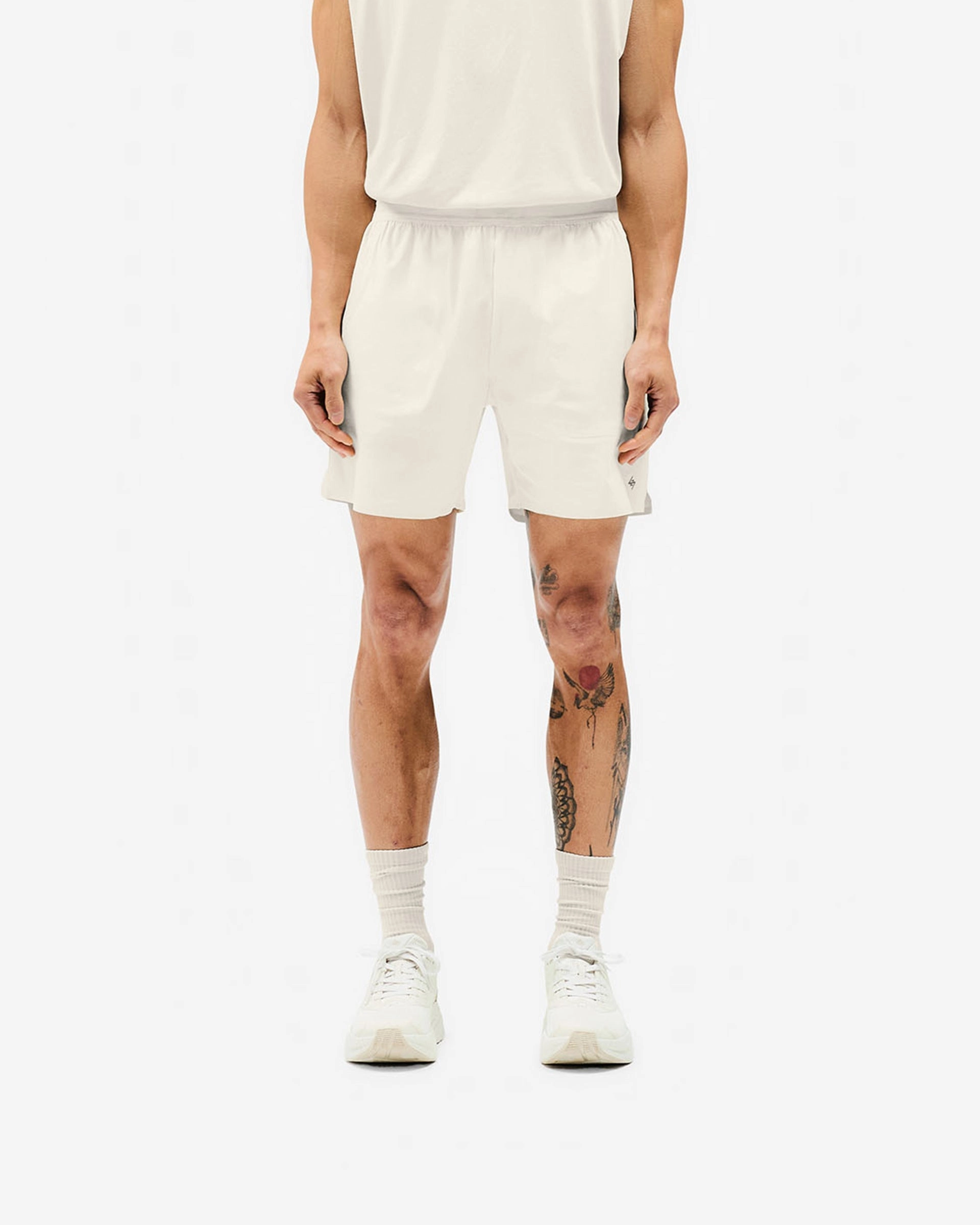 Team 247 Fused Shorts - Cream Stay Cool Wear Quick Release Buckle