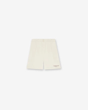 Reinforced Stitching Simple Cut Team 247 Fused Shorts - Cream
