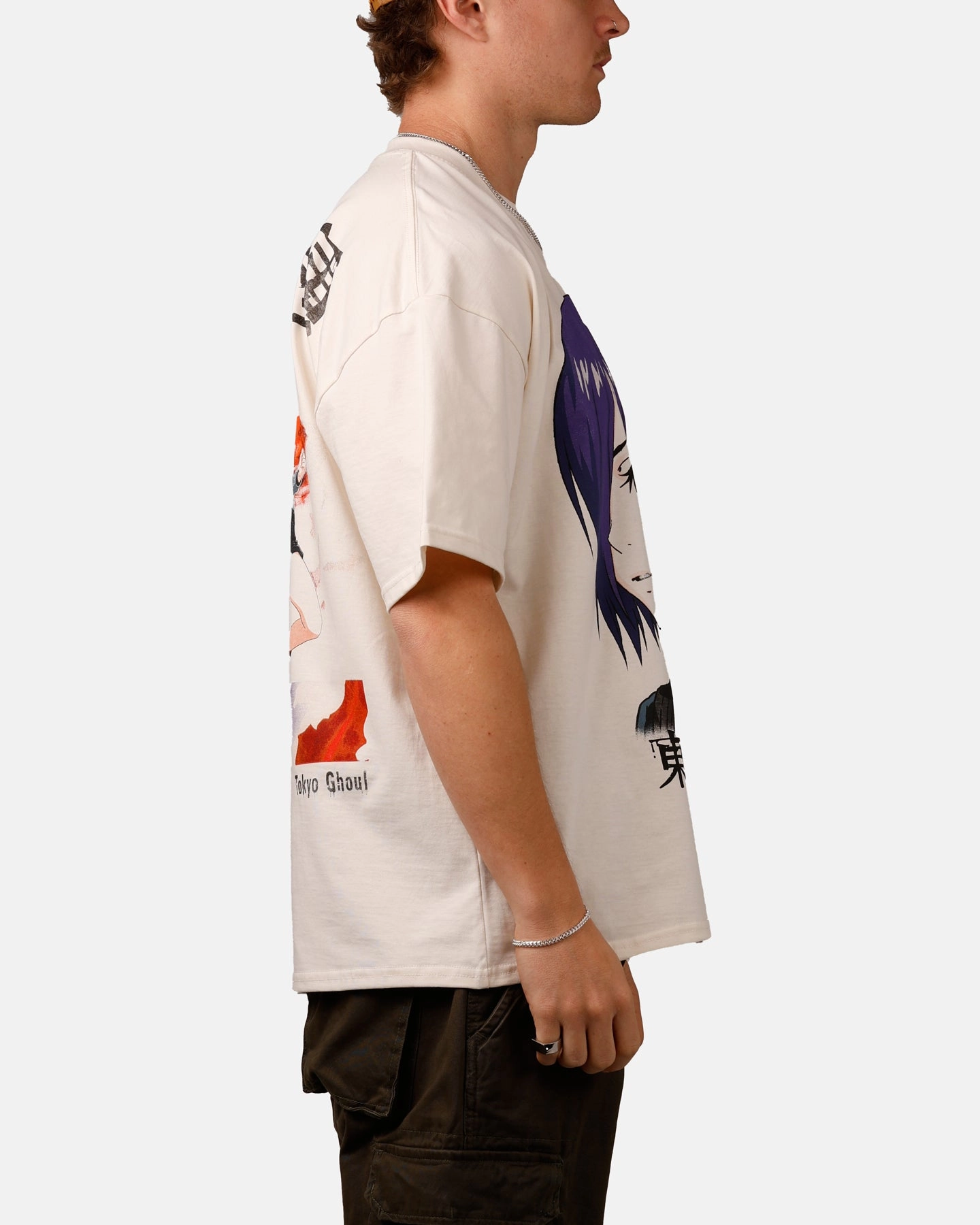 Goat Crew X Tokyo Ghoul Touka Vintage T-Shirt Off White MinimalistAesthetic