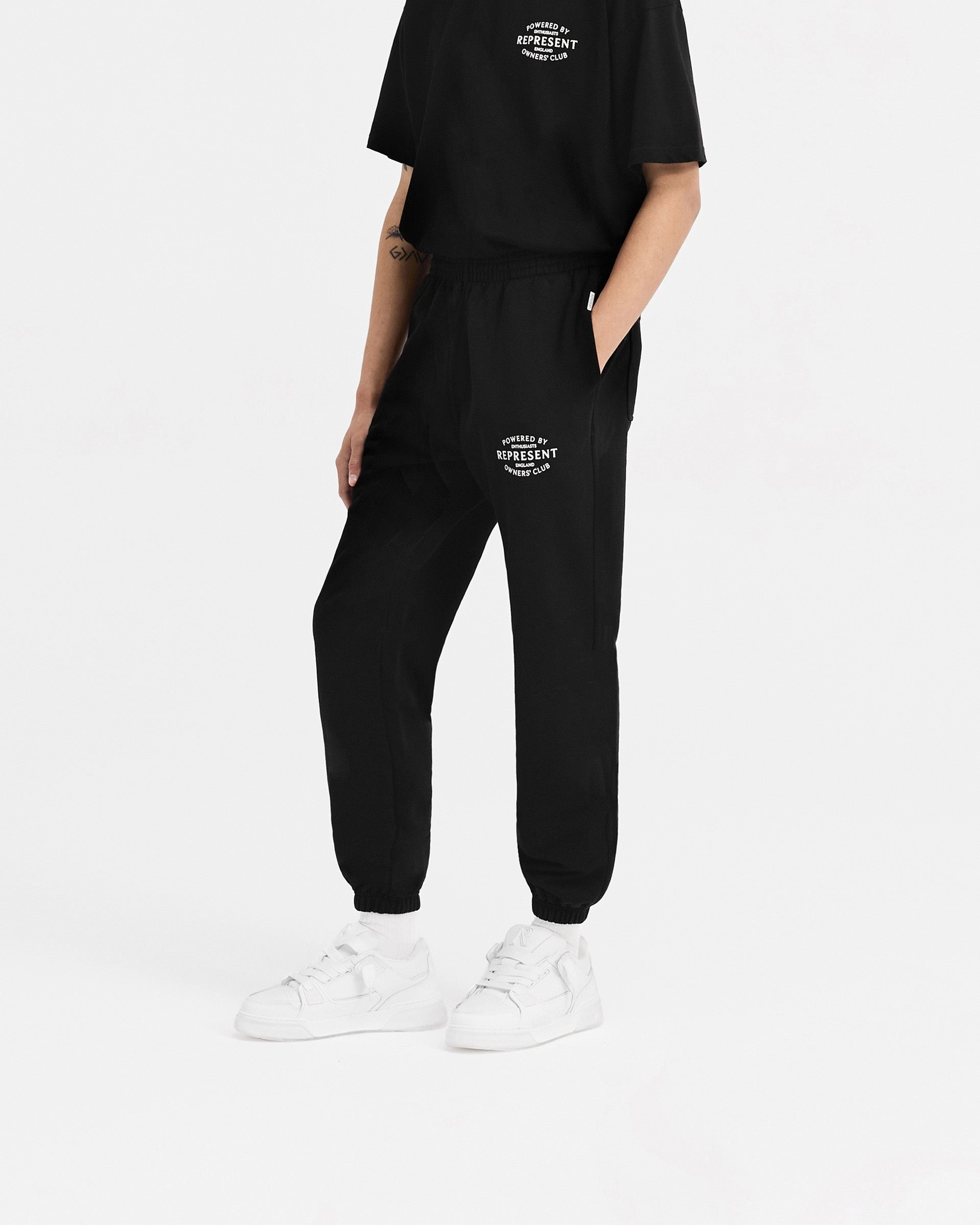 Breathable back panel Represent Owners Club Stamp Sweatpant - Jet Black