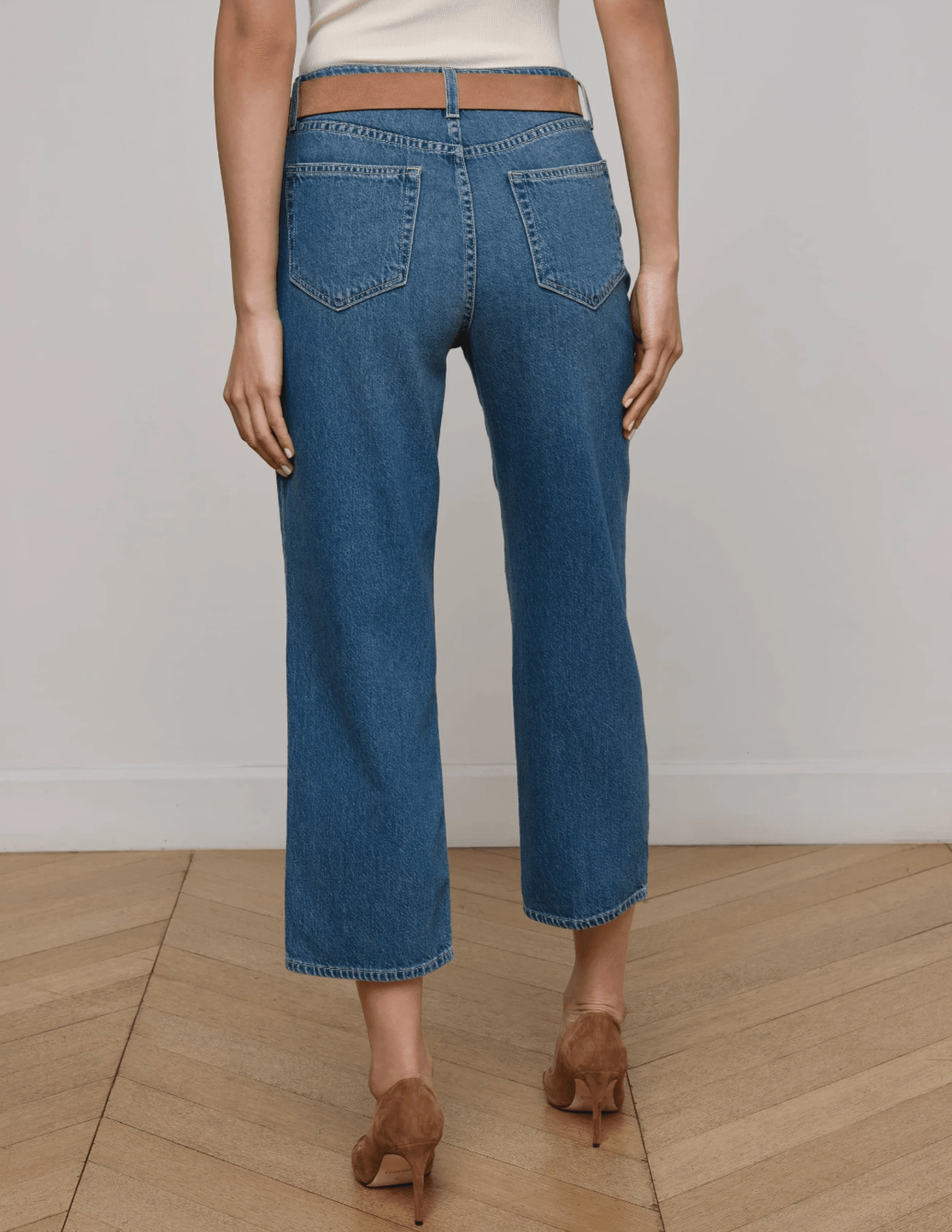 L'AGENCE June High Rise Cropped Stovepipe Jean in Fresno Mood Fit Date Night Daily Wear