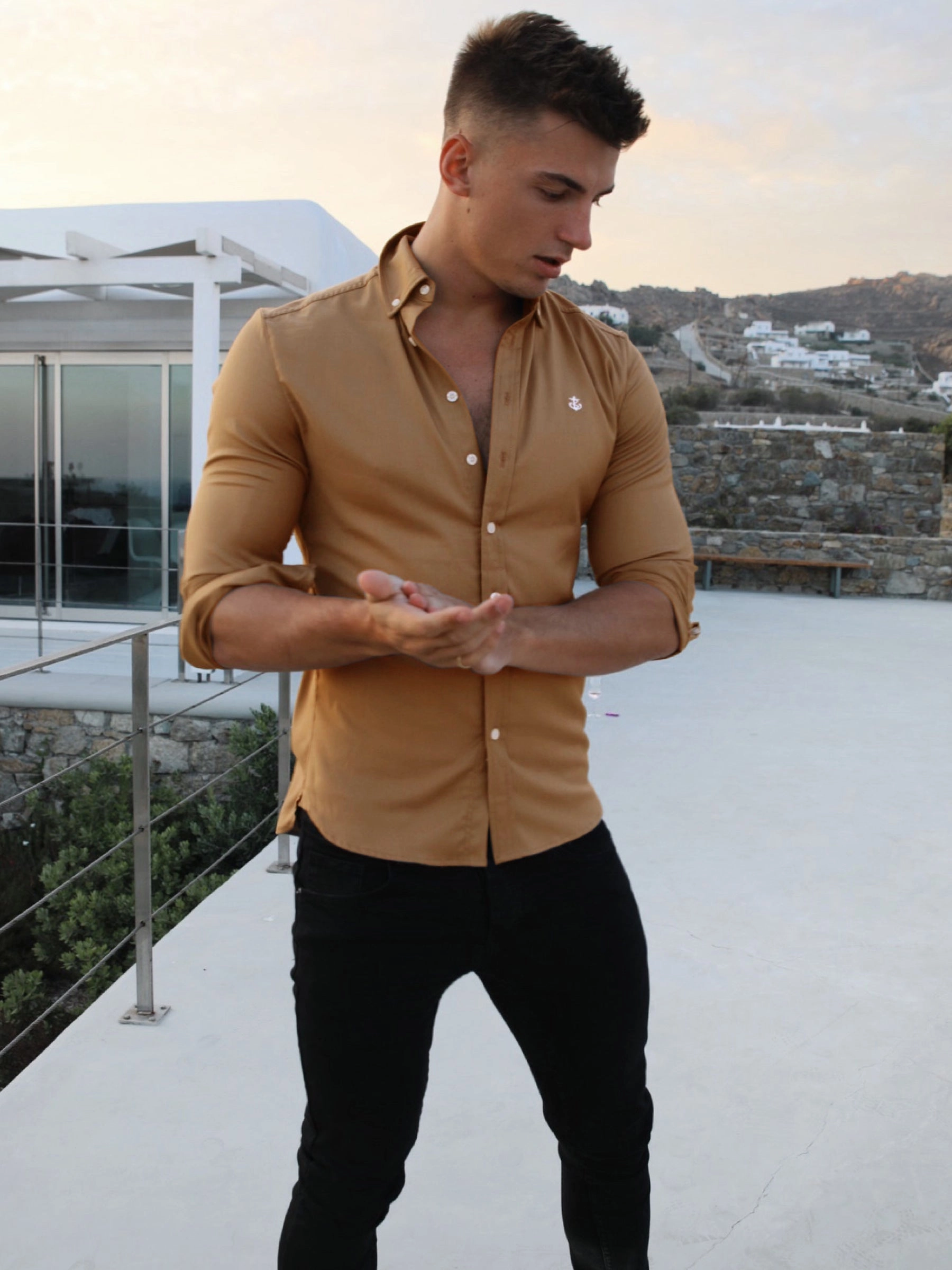 Rioja Long Sleeve Shirt - Mustard Urban Style