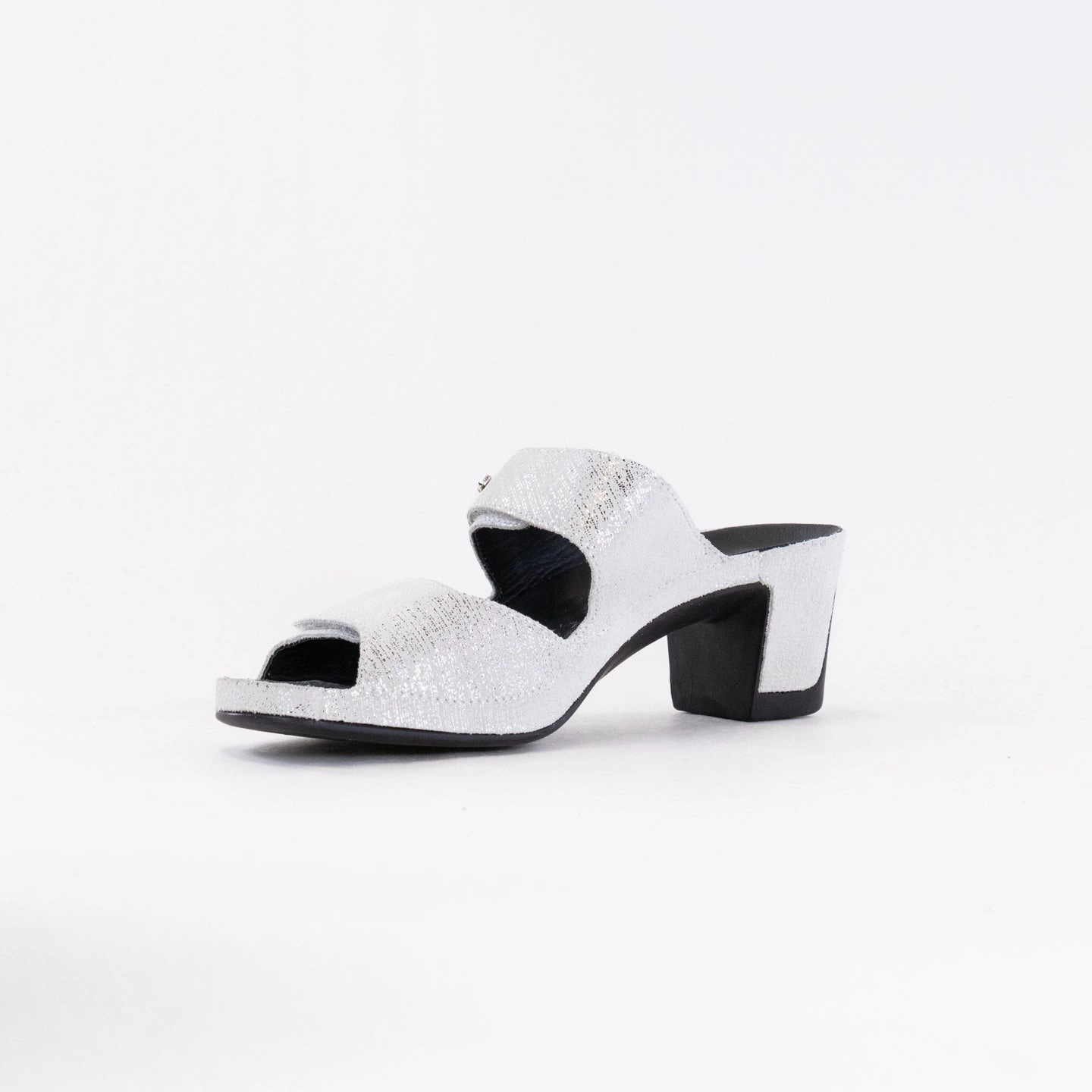 Chic Comfort Vital Joy Mule Sandal (Women's) - Silver Metallic Leather