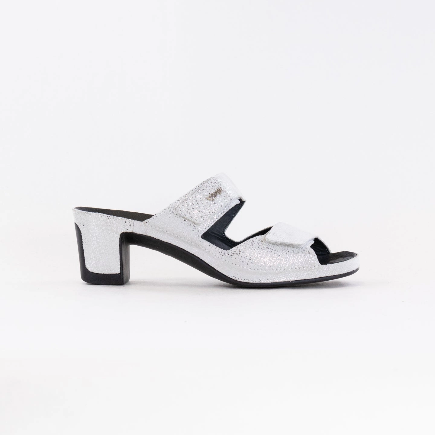 Resilient Outsole Sports Wear Vital Joy Mule Sandal (Women's) - Silver Metallic Leather
