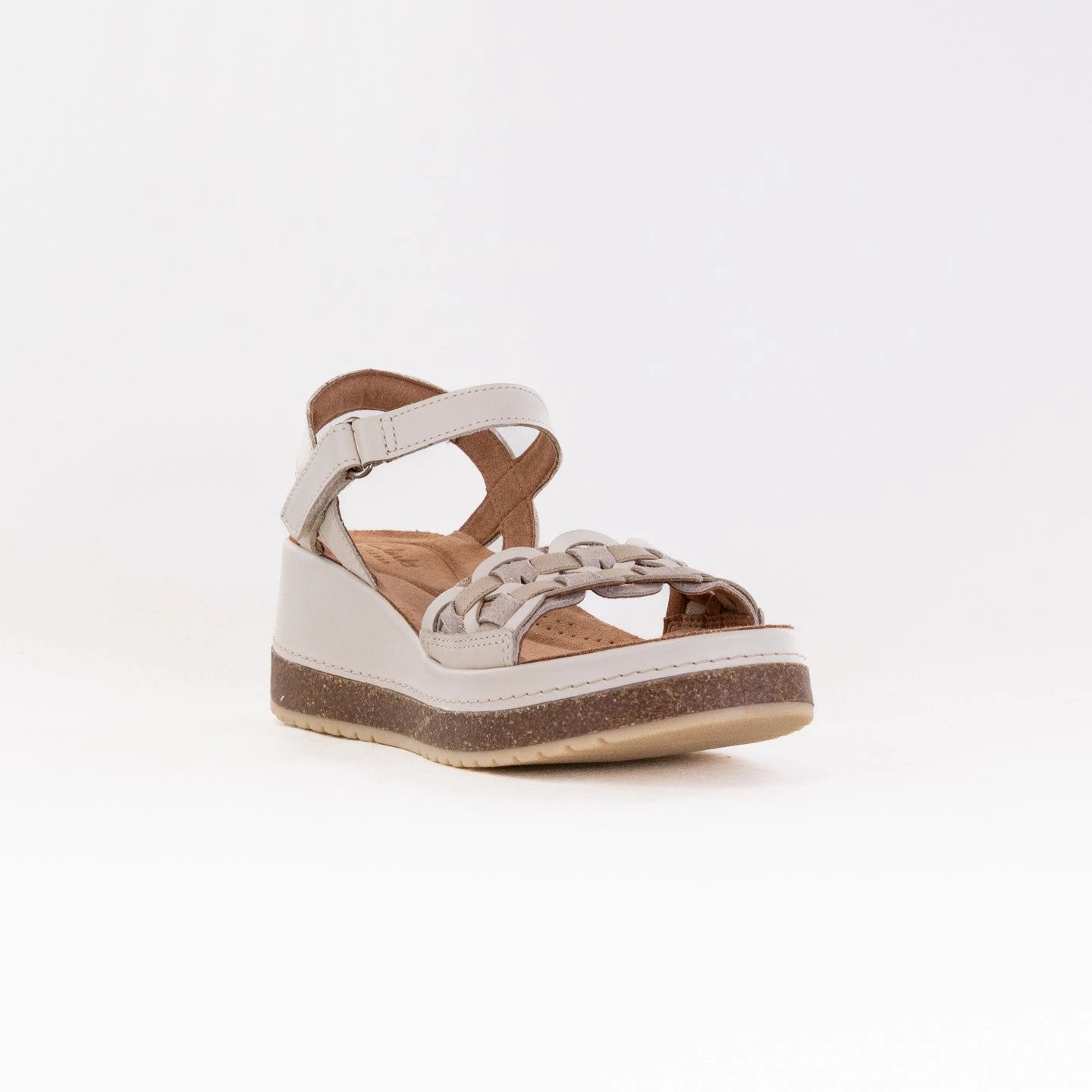Clarks Kassanda Bar (Women's) - Creme Multi Removable Footbed