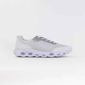 jungle - themed running wear flexible outsole running shoes Ara Montclair Memory Foam Lace Up Sneaker (Women's) - White/Silver