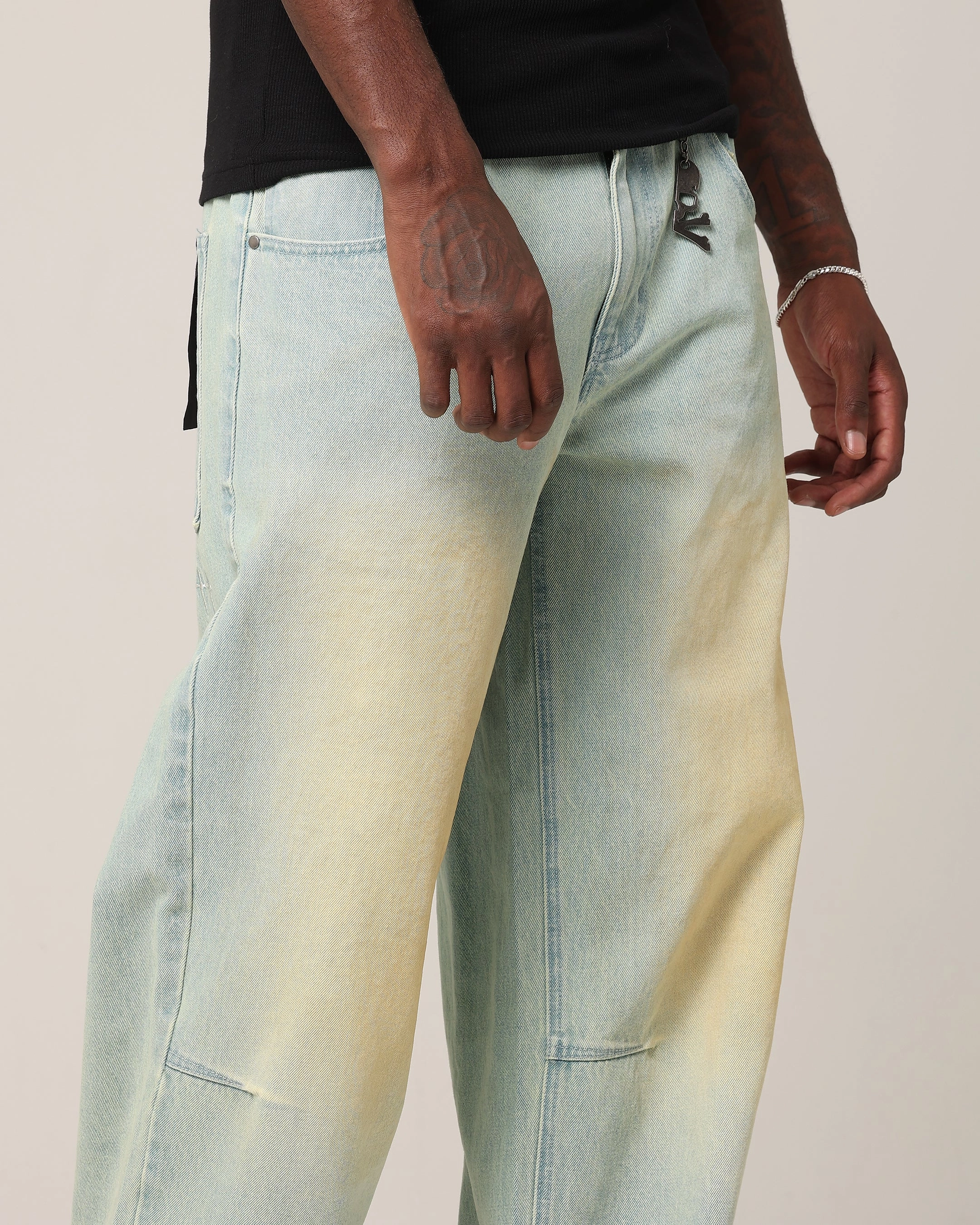 Saint Morta Amplus Jeans Blue\Yellow Anti Pilling Treatment