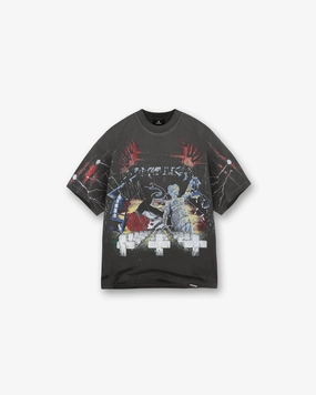 FadeResistant Coating birthday party Represent X Metallica Master Of Puppets T-Shirt - Vintage Grey