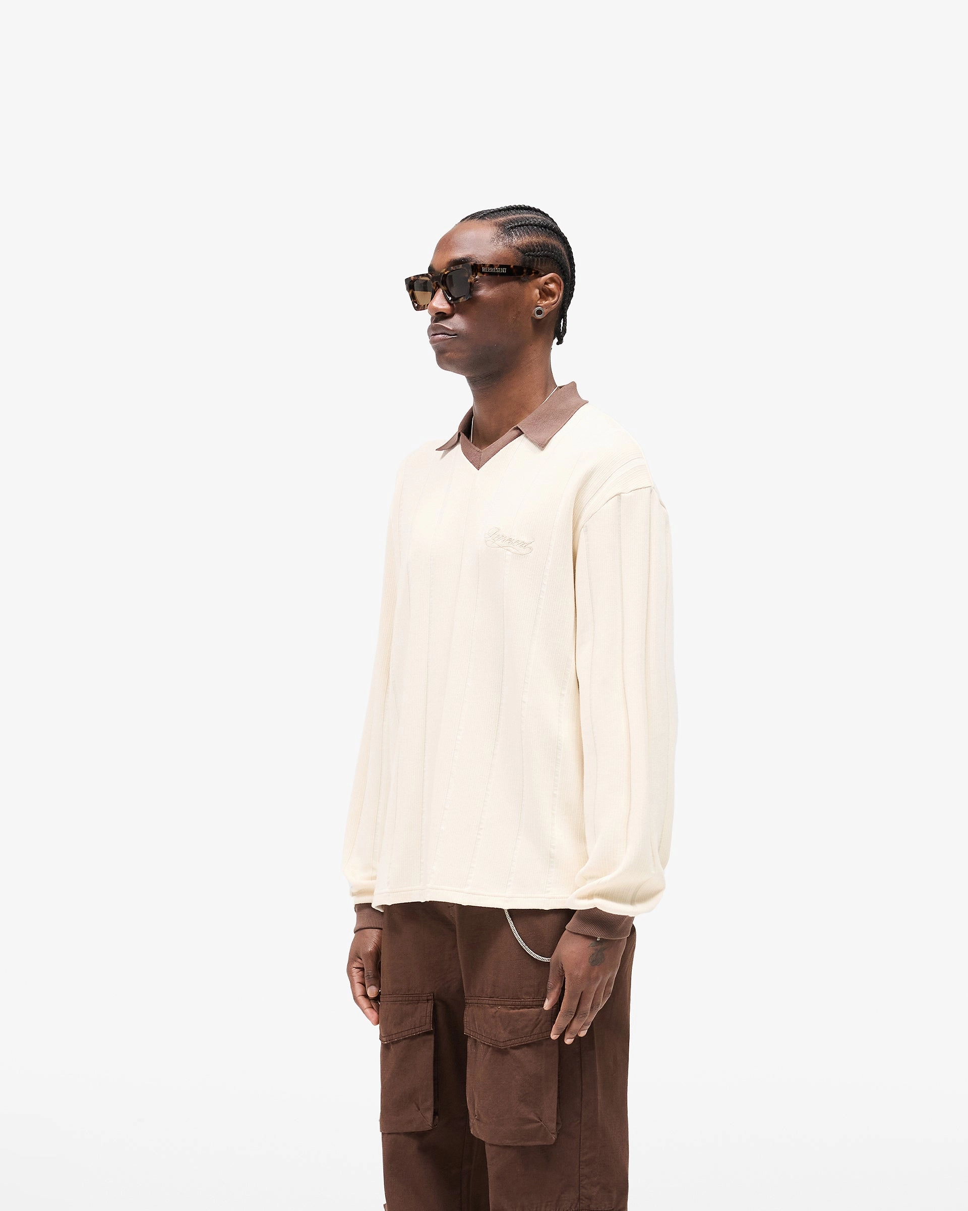 Easy and Relaxed Retro Football Long Sleeve T-Shirt - Shell