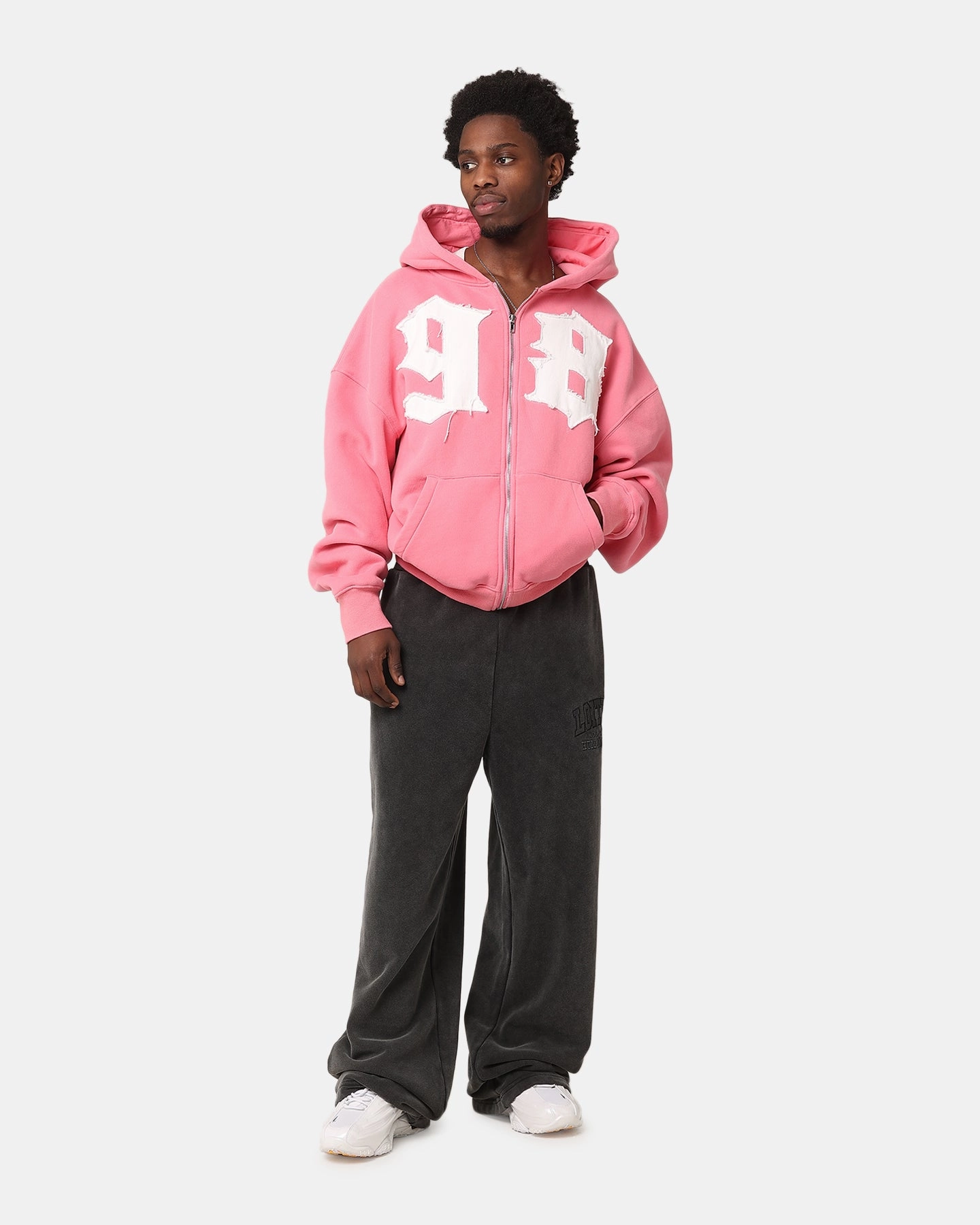 Loiter College Dropout Trackpants Washed Black CompressionSupport Thermal Lining