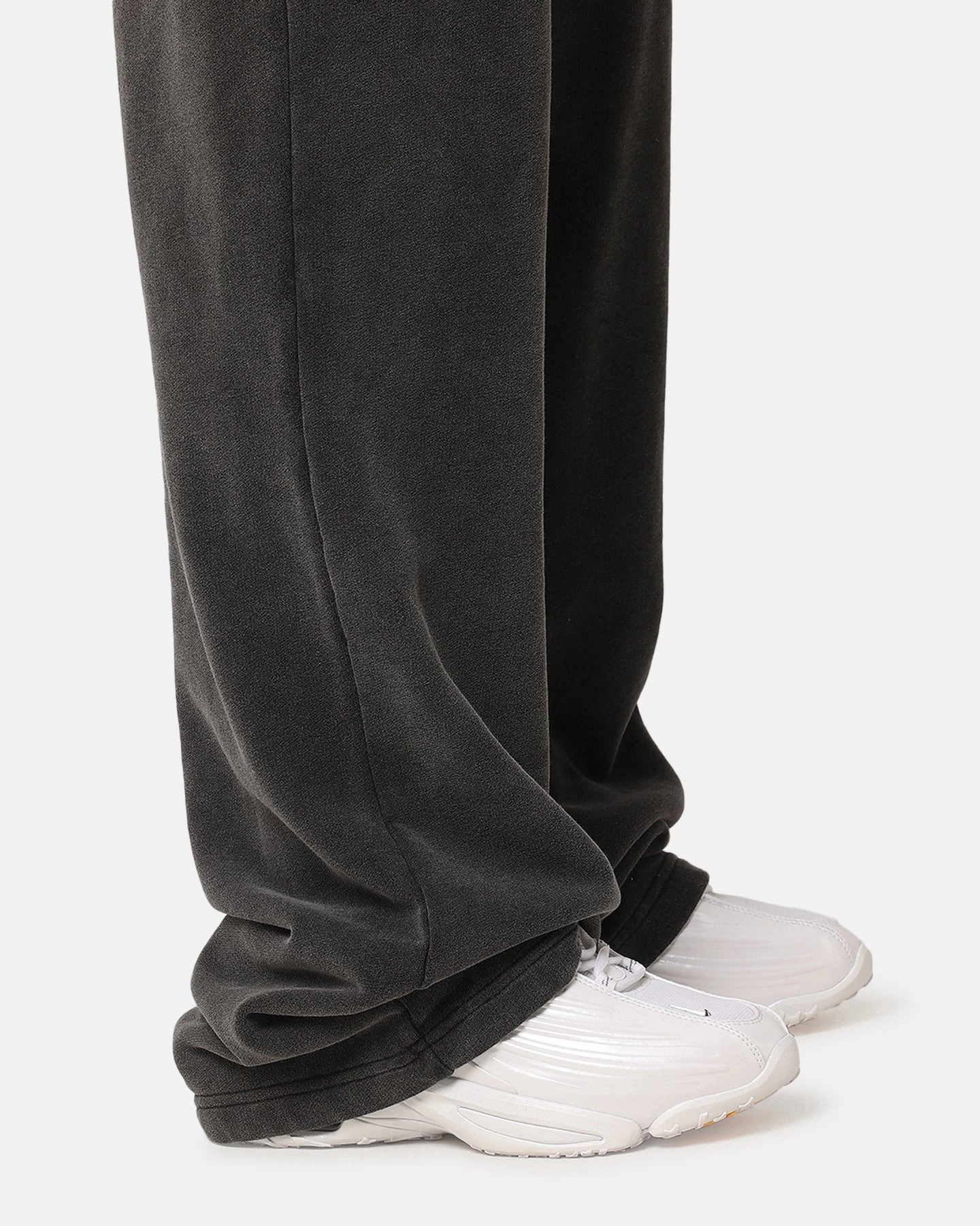 Loiter College Dropout Trackpants Washed Black Sporty Cut