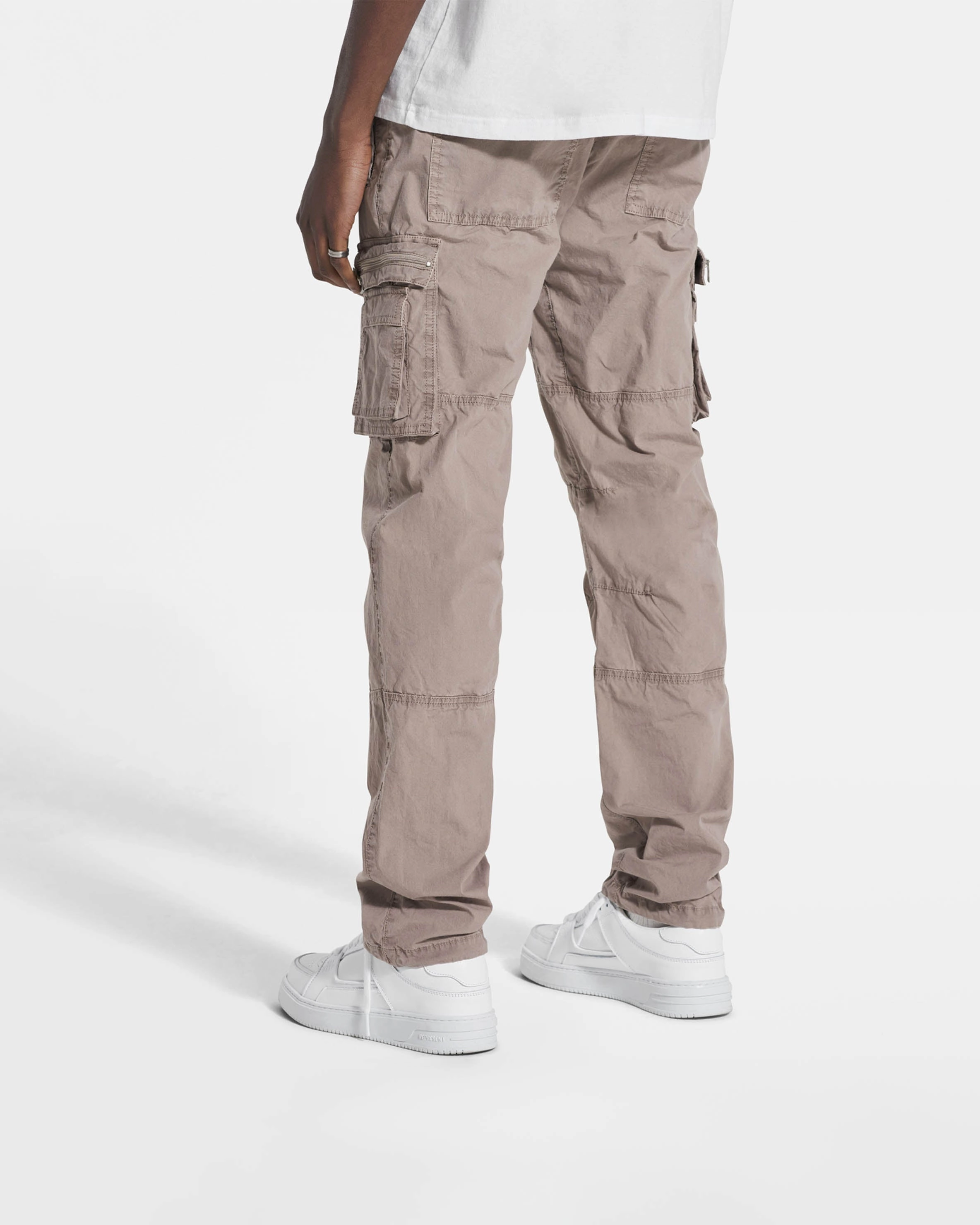 Easy Care Fabric Finish Cargo Pant - Stone