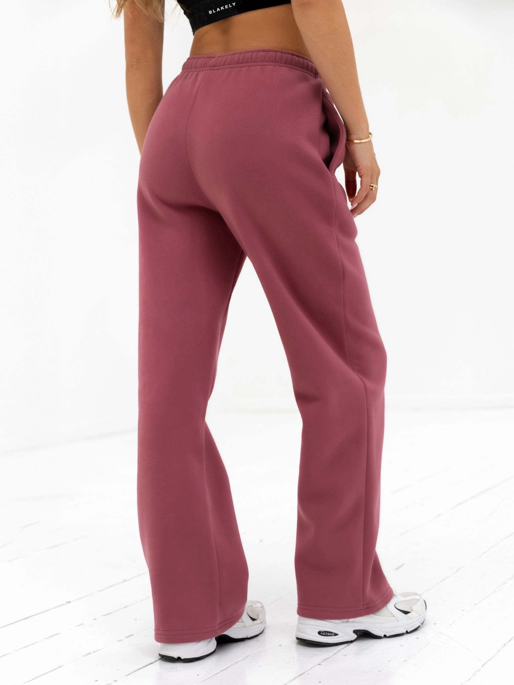 Amelie Wide Leg Sweatpants - Dark Pink Water resistant coating FrictionResistantEdging