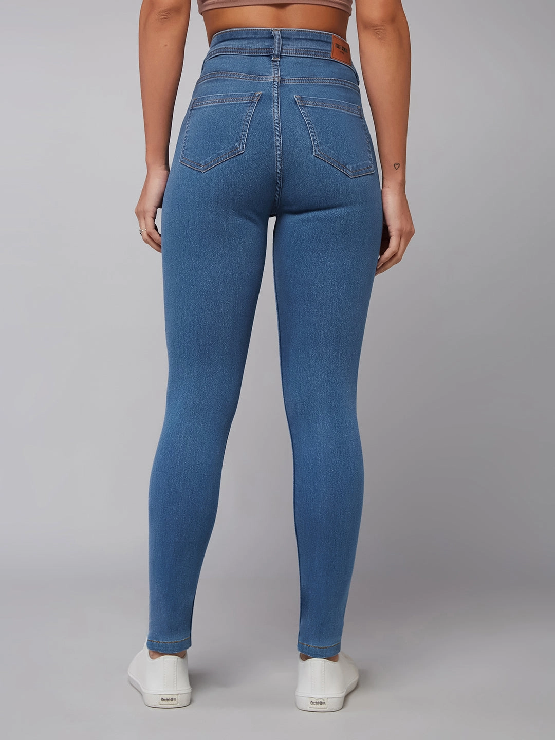 CHASEstretch? Blue Skinny High-Rise Distressed Denim Jeans Popular Style Earthy Modern Minimalist Office Wear