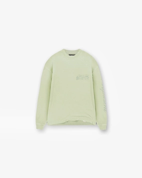 Tagless Neckline Raceway Long Sleeve T-Shirt - Matcha