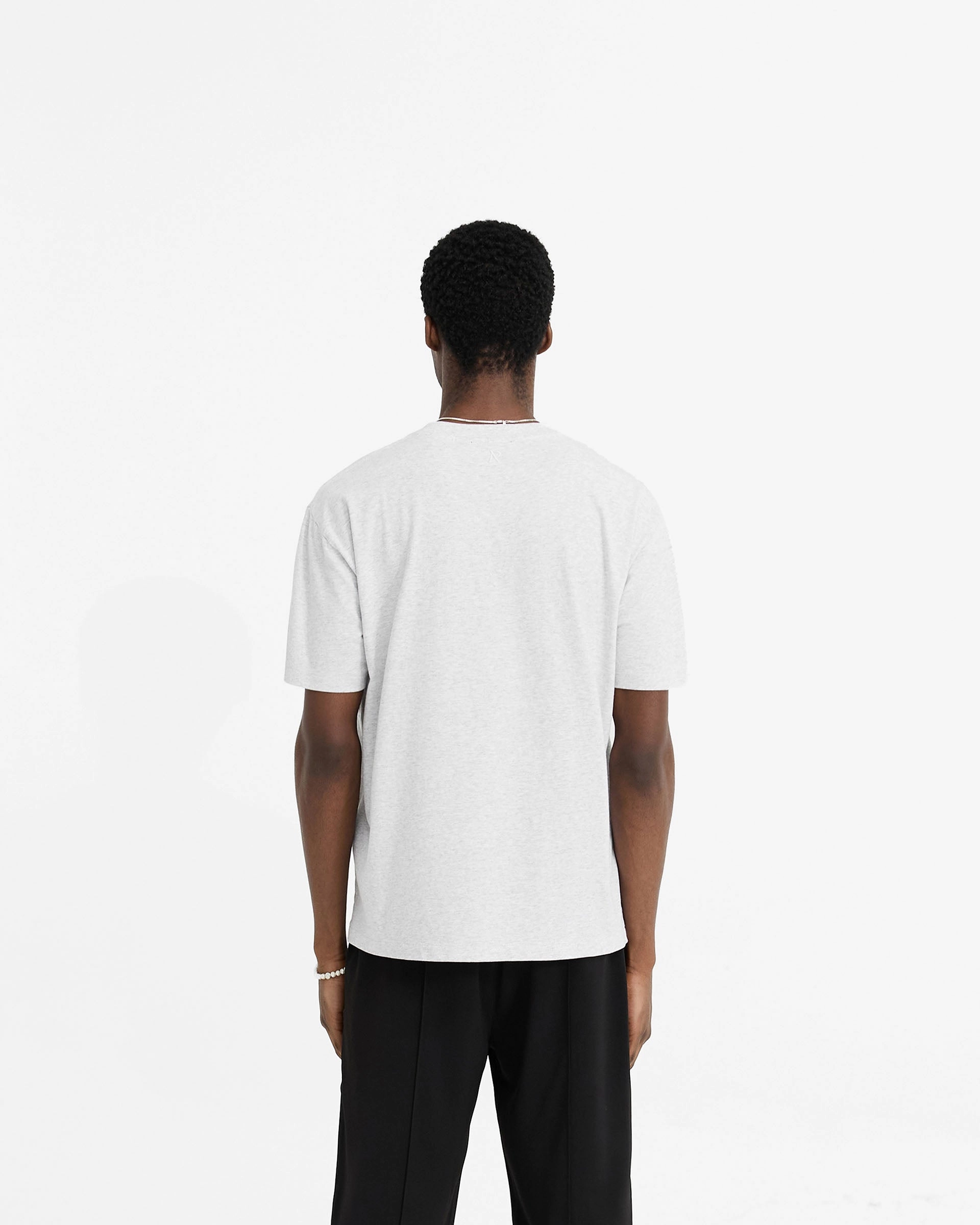 Initial T-Shirt - Ice Grey Marl Autumn coziness Vintage Wash Effect