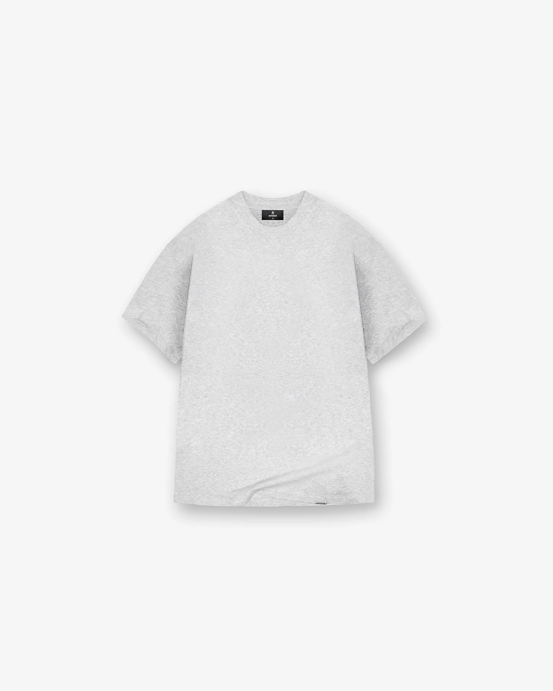Regular fit normality All-Purpose Wear Initial T-Shirt - Ice Grey Marl