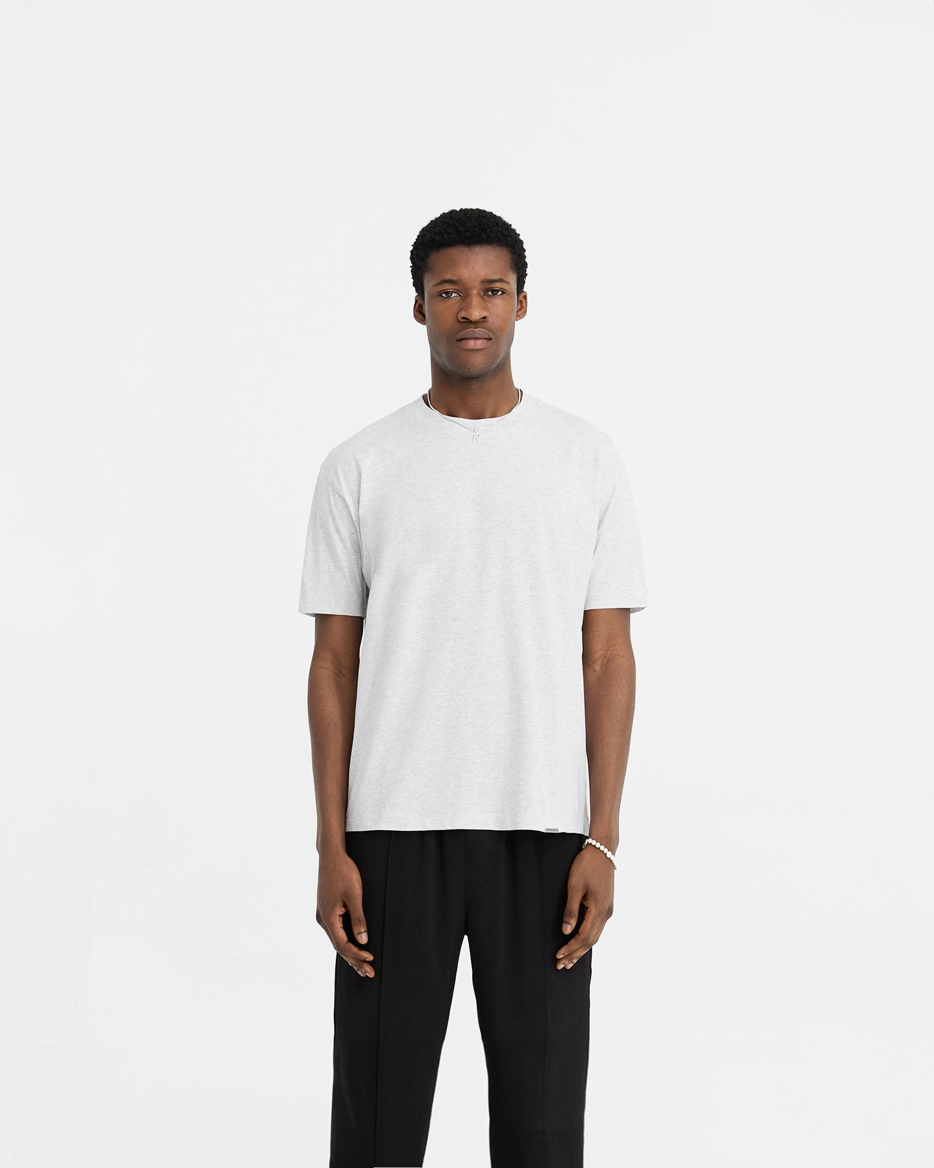 Initial T-Shirt - Ice Grey Marl Easy-to-Style Top