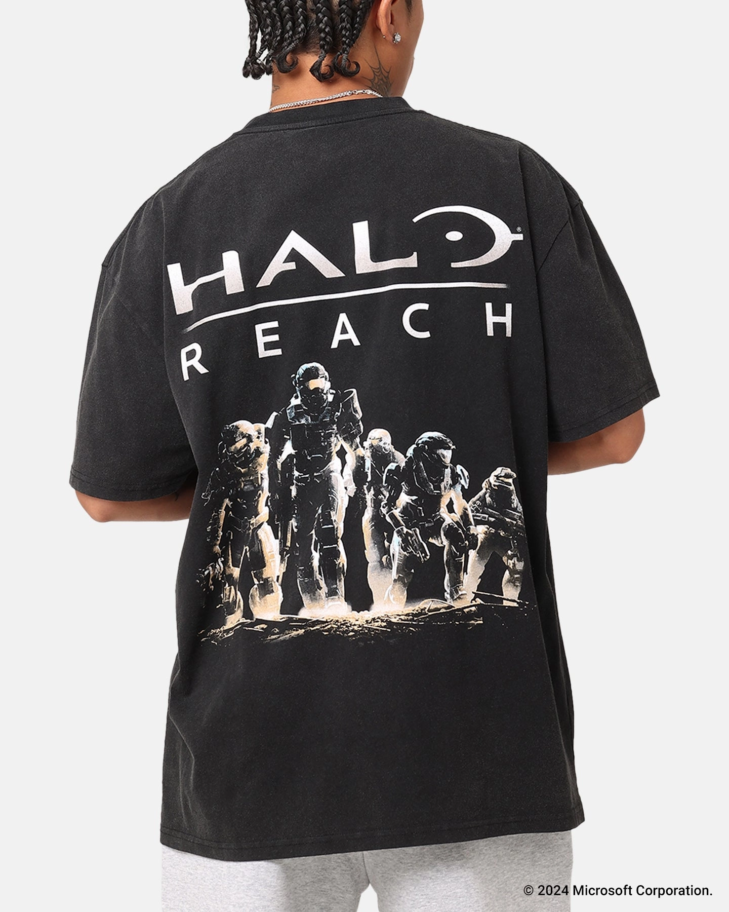 Goat Crew X Halo Halo Reach Vintage T-Shirt Black Acidwash Textured Fabric Finish FrictionResistant Fabric