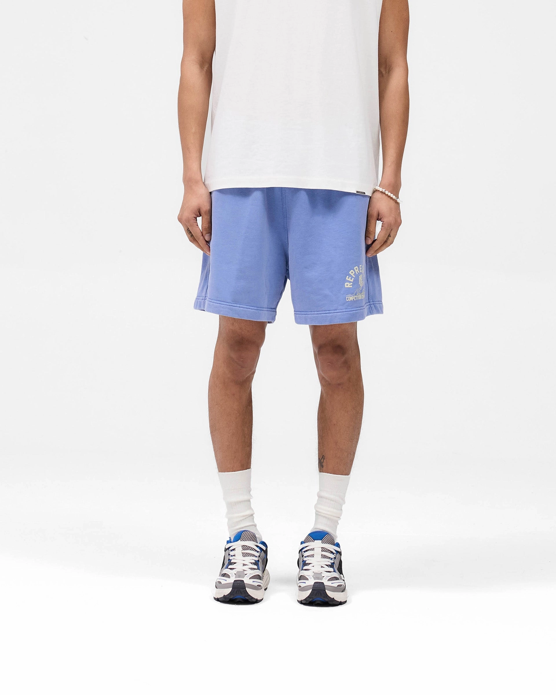 Layered Look Competition Department Shorts - Bright Blue