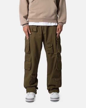 Ultra Soft MNML Baggy Cargo Pants Washed Olive