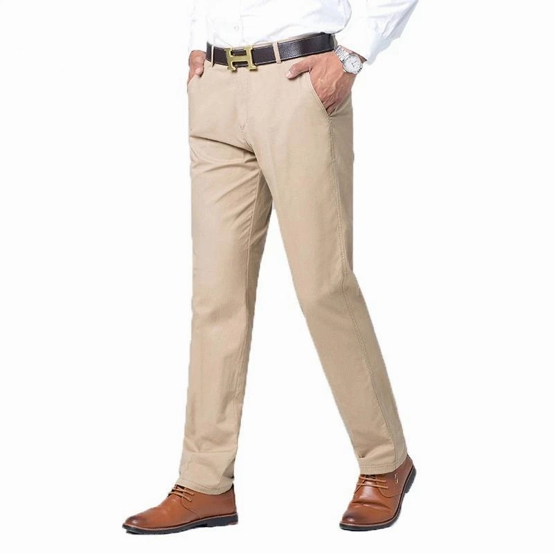 TaglessDesign West Louis? Business Casual Straight Cotton Trousers