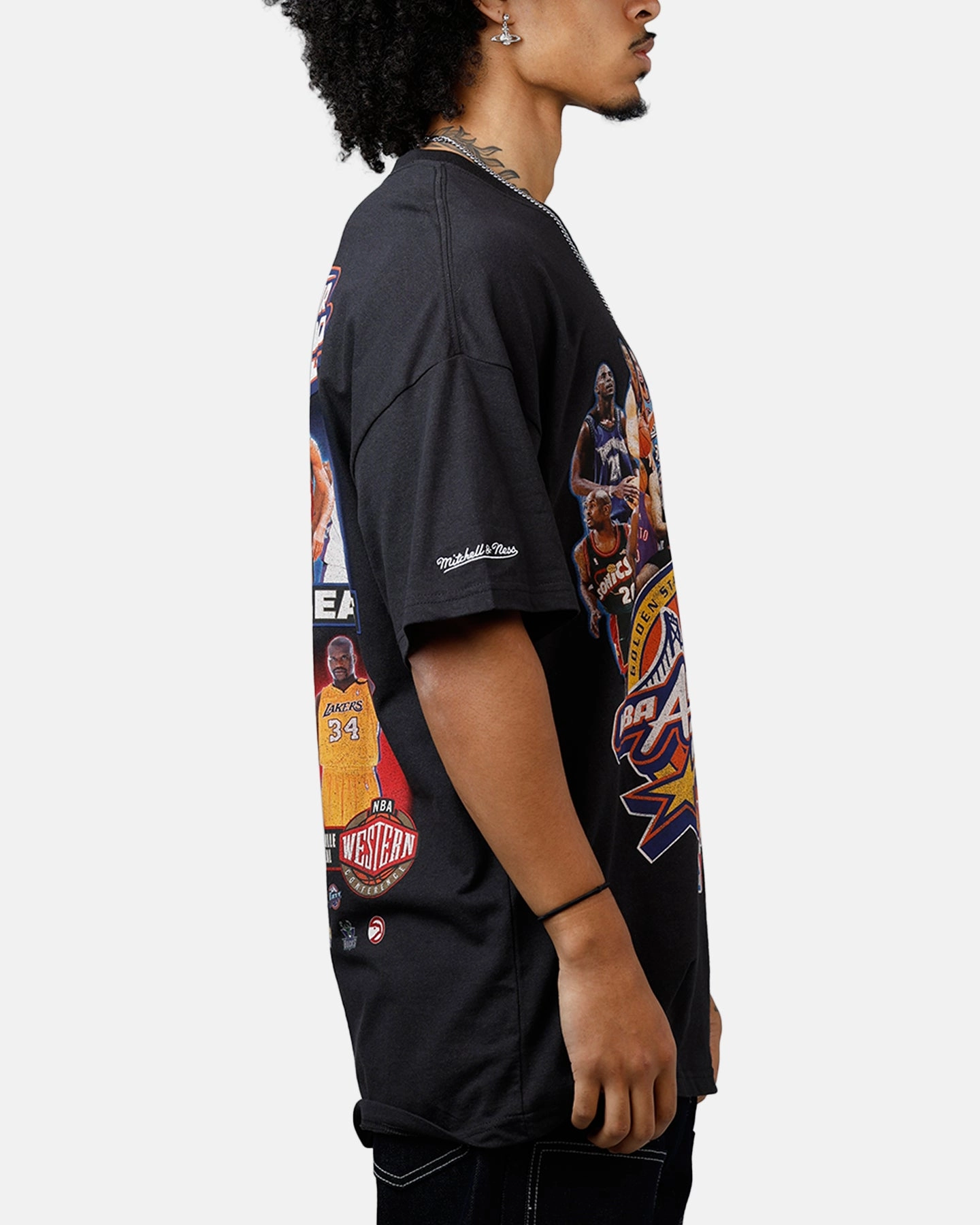 Mitchell & Ness NBA All Star Event 'All Star Collection Line Up T-Shirt Faded Black LowProfileDesign
