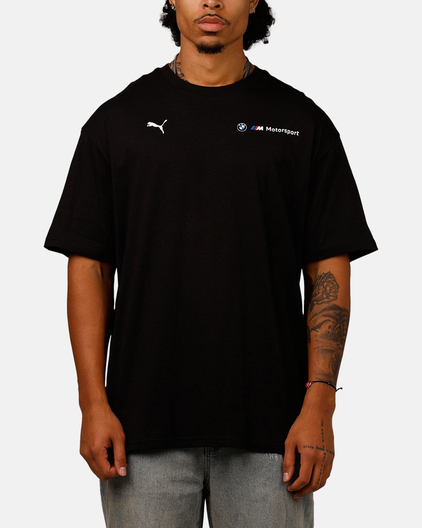 Puma X BMW MMS Stacked Lux T-Shirt Black UltraFineMesh ChafeFreeEdging