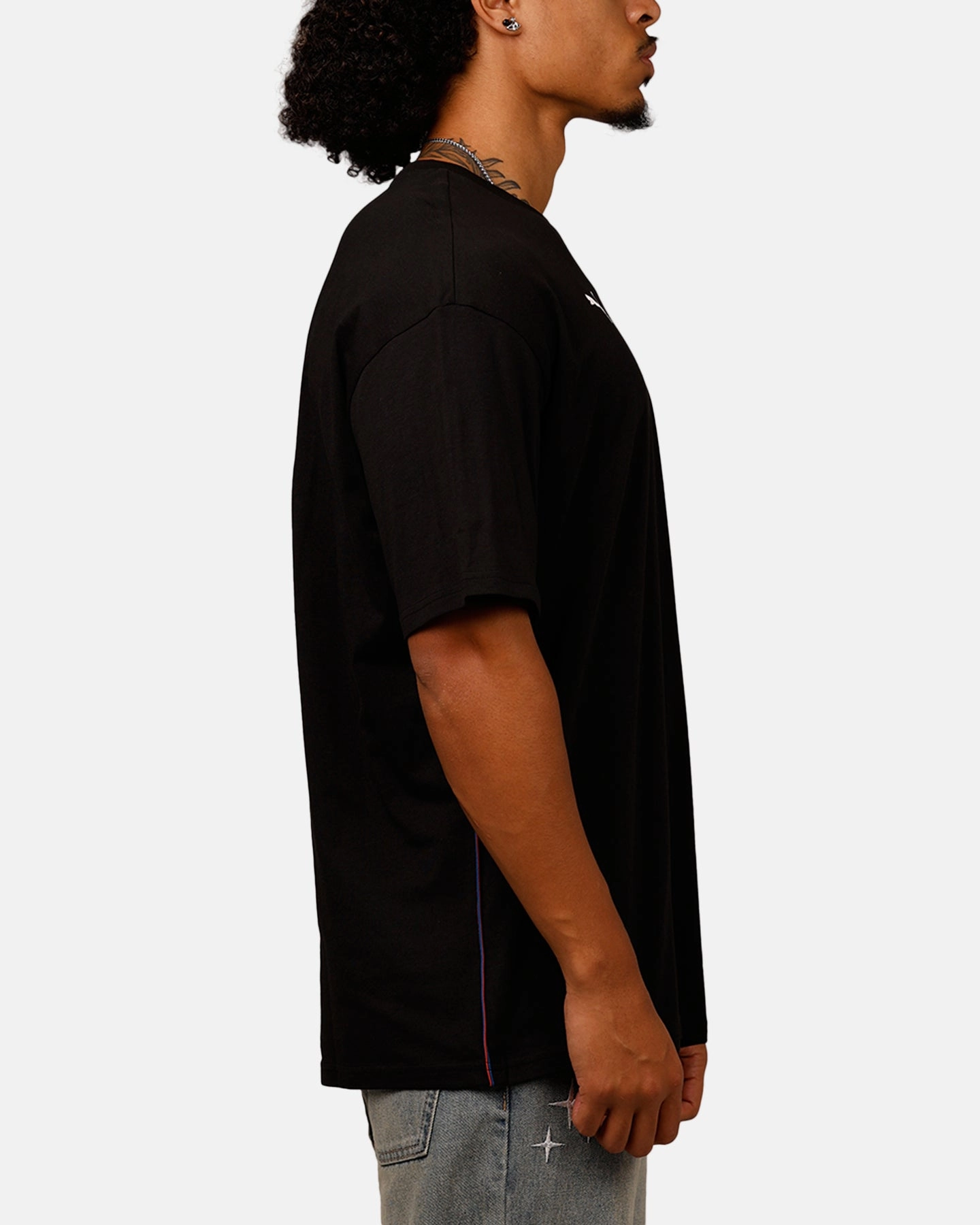 FadeResistant Finish CompressionSupportWeave Puma X BMW MMS Stacked Lux T-Shirt Black