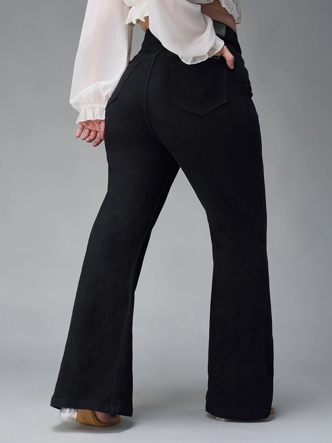 Festival Outfit Professional Wear 24/7 Comfort Black Bootcut High-Rise Stretchable Denim Jeans