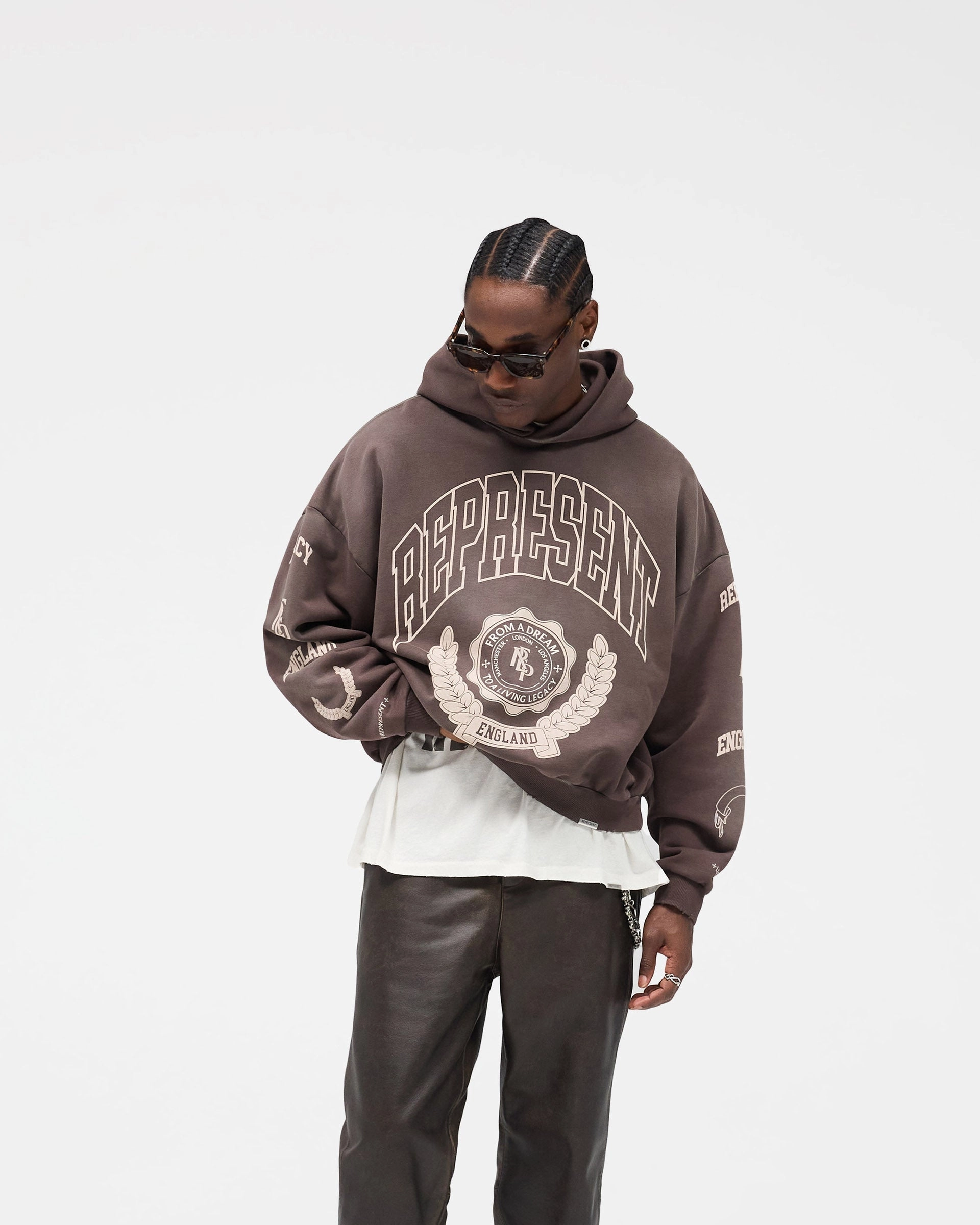 Street Comfort Represent Legacy Crest Hoodie - Nero