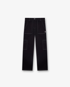 Contrast Stitch Pant - Jet Black Fit Flex