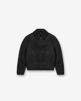 Shearling Jacket - Jet Black Quilted Interior Layer