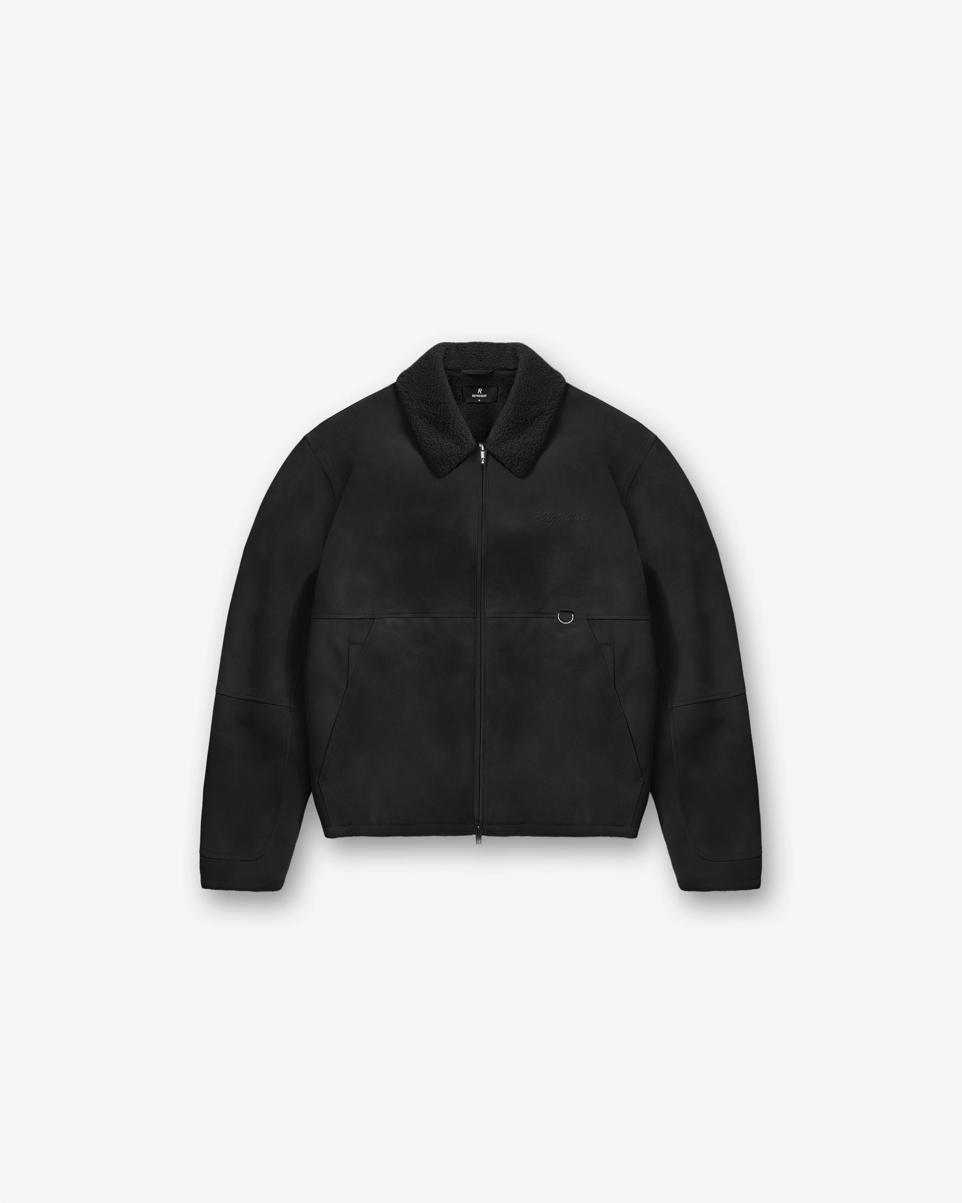 Shearling Jacket - Jet Black Quilted Interior Layer