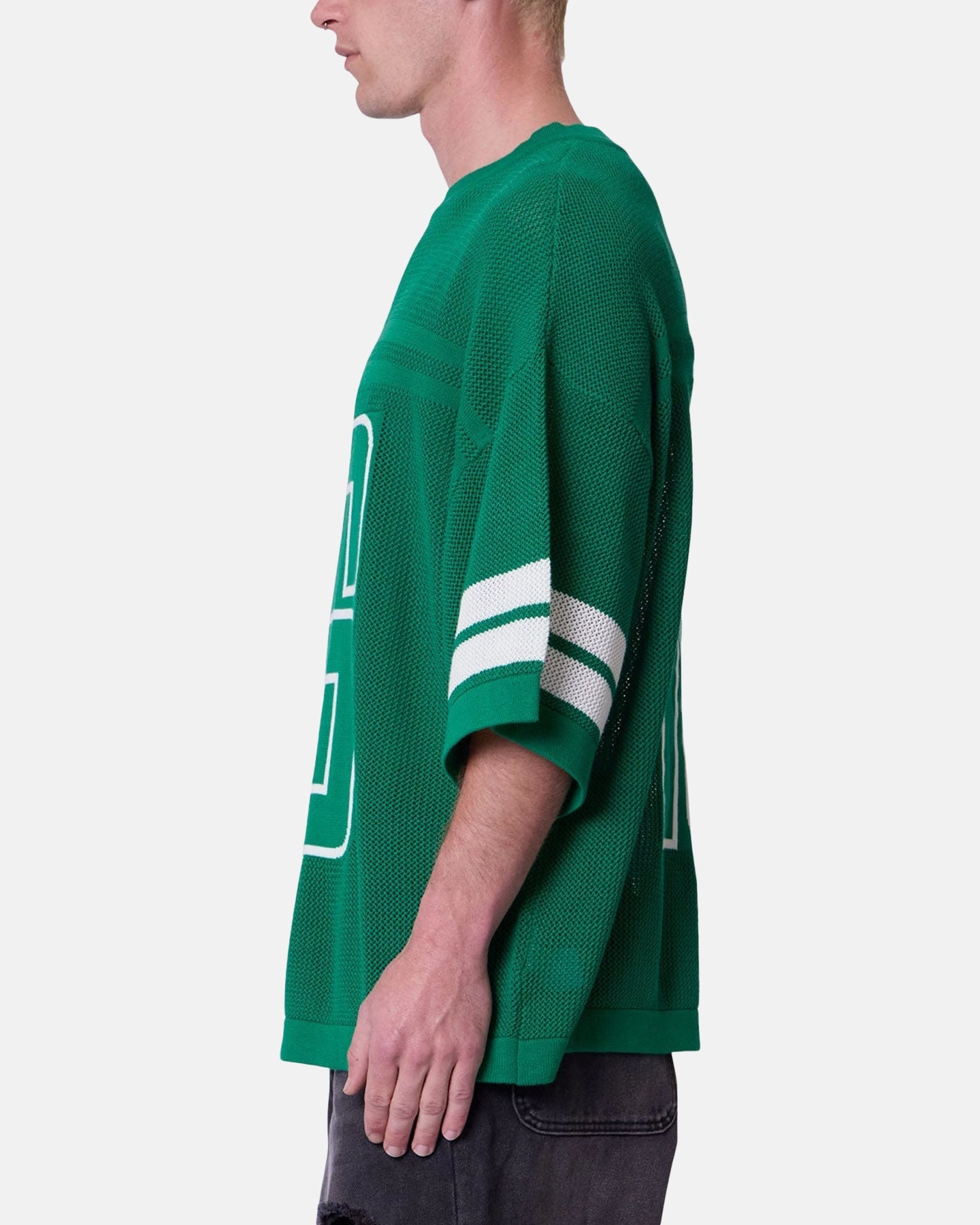 Airflow Mesh Insert CompressionTechnology MNML Open Knit Varsity Jersey Kelly Green