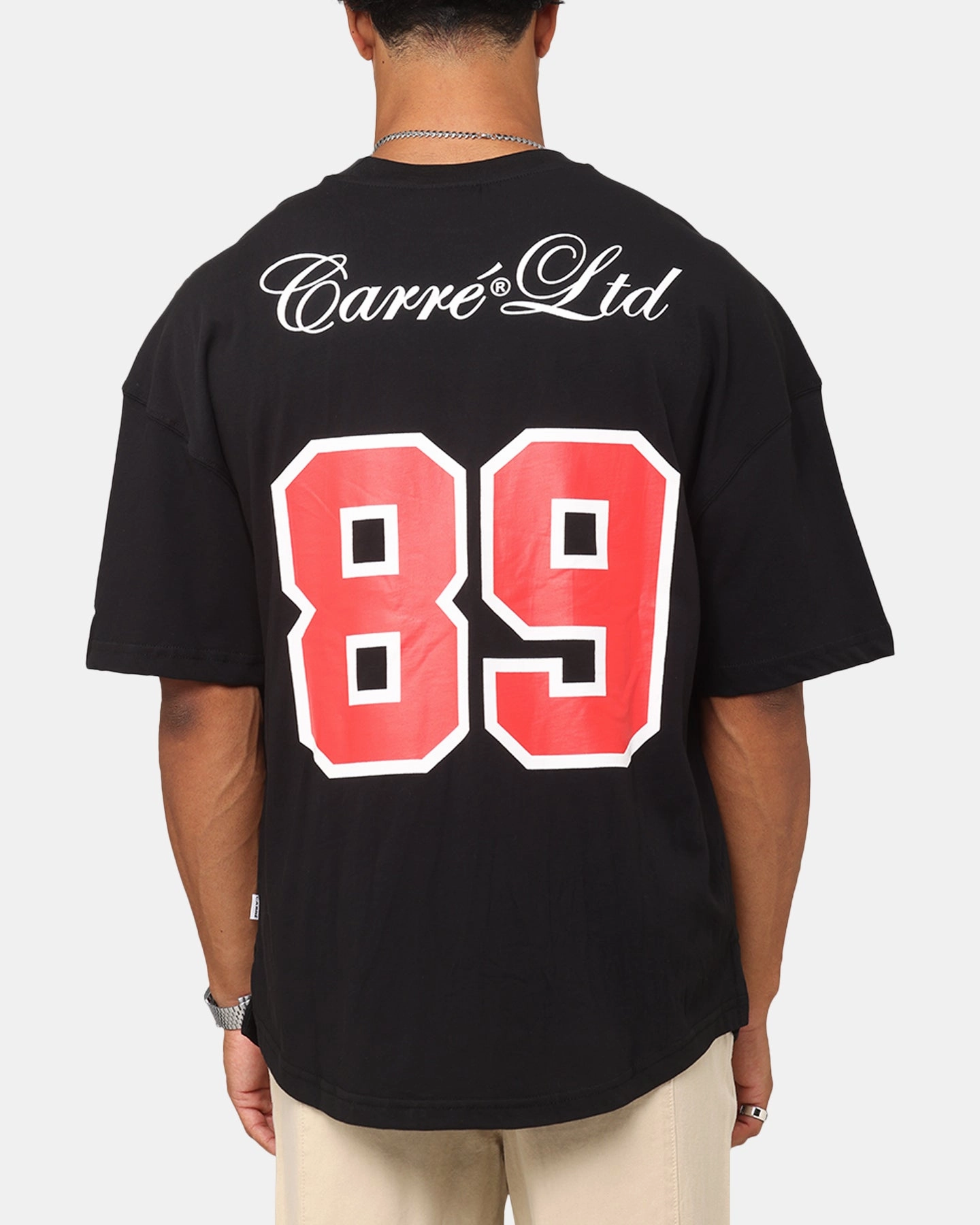 Flexible Knit Blend Carre Hitta Grid Iron T-Shirt Black/Red