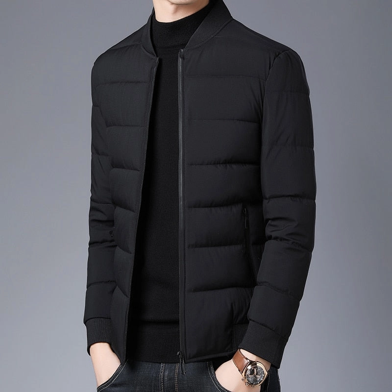 West Louis? Thick Winter Quilted Padded Streetwear Jacket Magnetic Closure Option Durable Coating