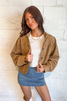 High Collar Options AntiStaticLayer Cool Girl Suede Jacket