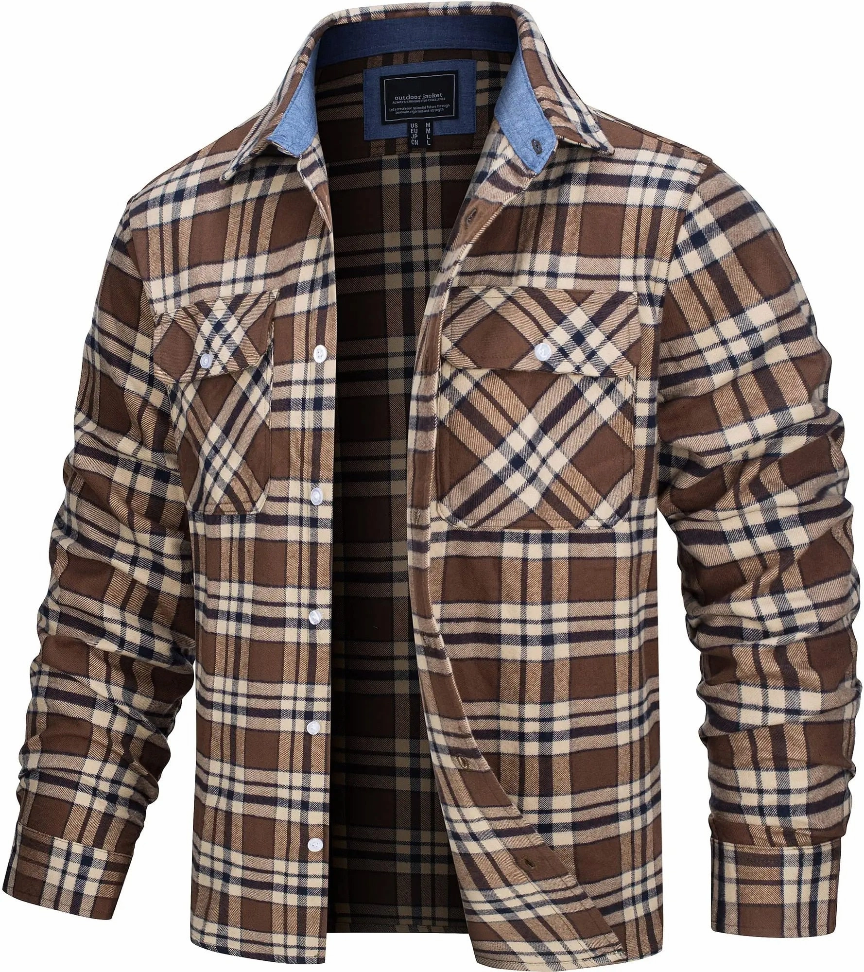 perfect for all-day wear Wedding West Louis? Button Down Cotton Plaid Flannel Lumberjack Shirt