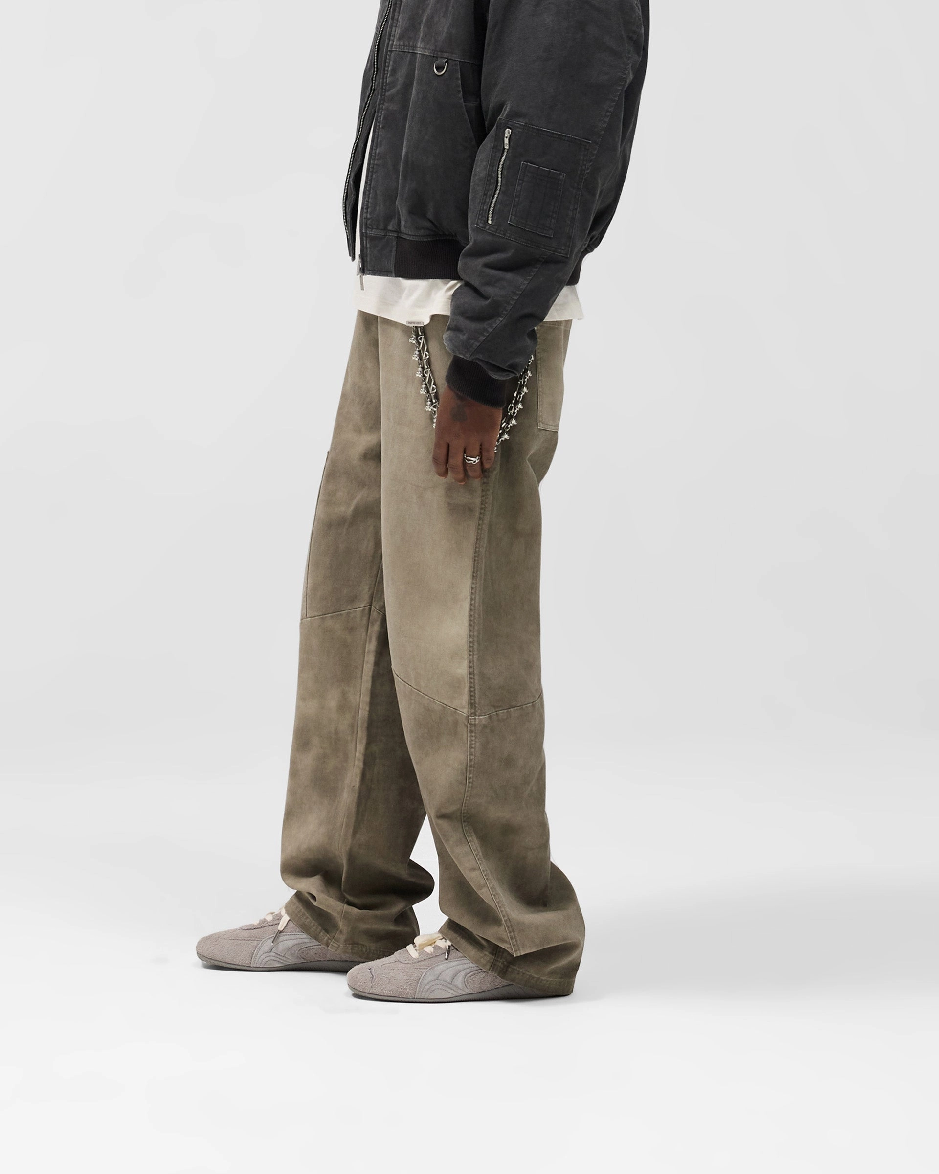 Cotton Workwear Pant - Dark Olive SeamlessPockets