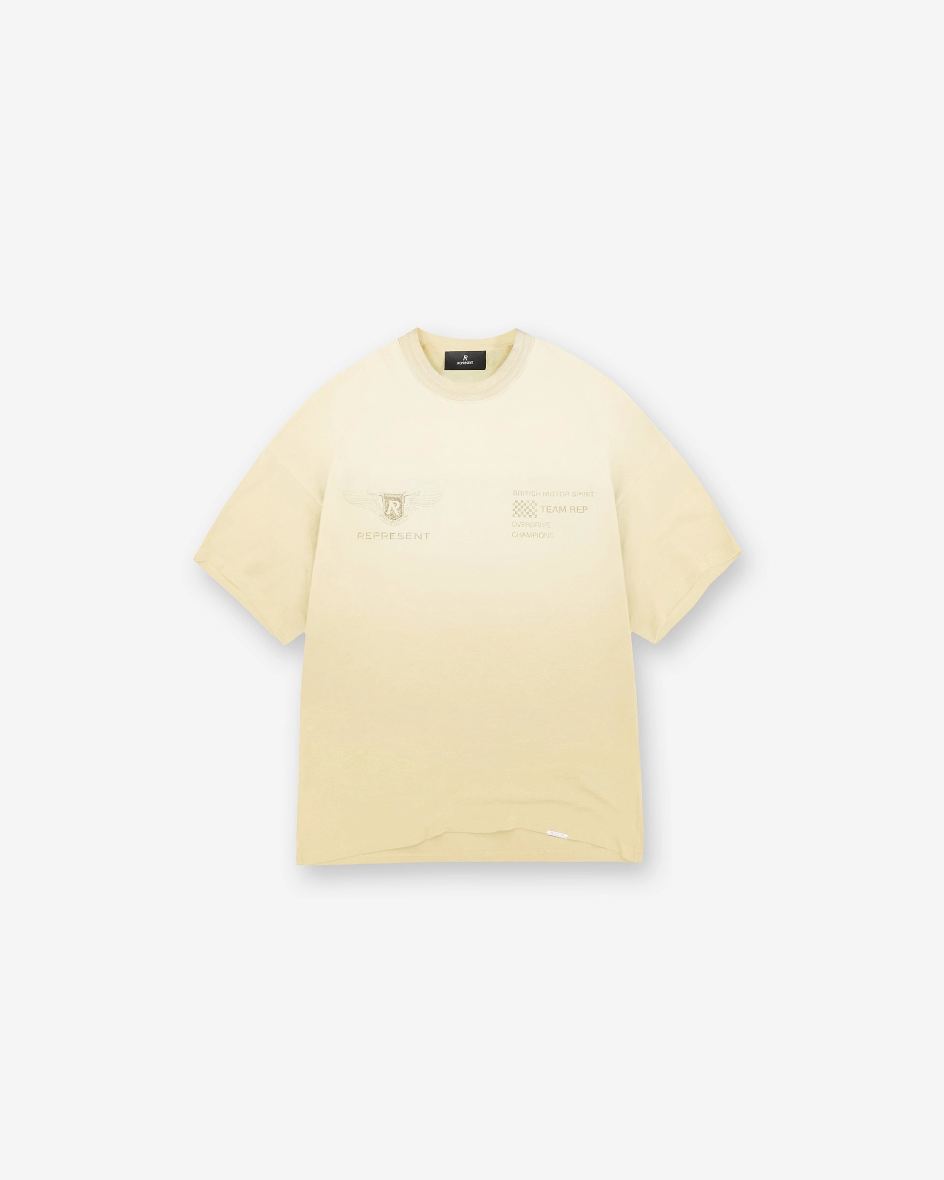 Team Rep T-Shirt - Light Yellow MinimalistDesign