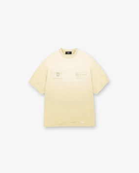 Team Rep T-Shirt - Light Yellow MinimalistDesign